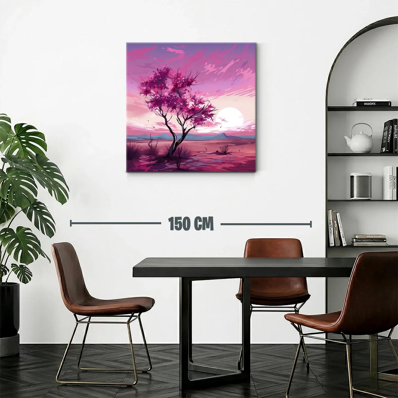 Atardecer en árbol florido con tonos cálidos y vibrantes — miniatura 2
