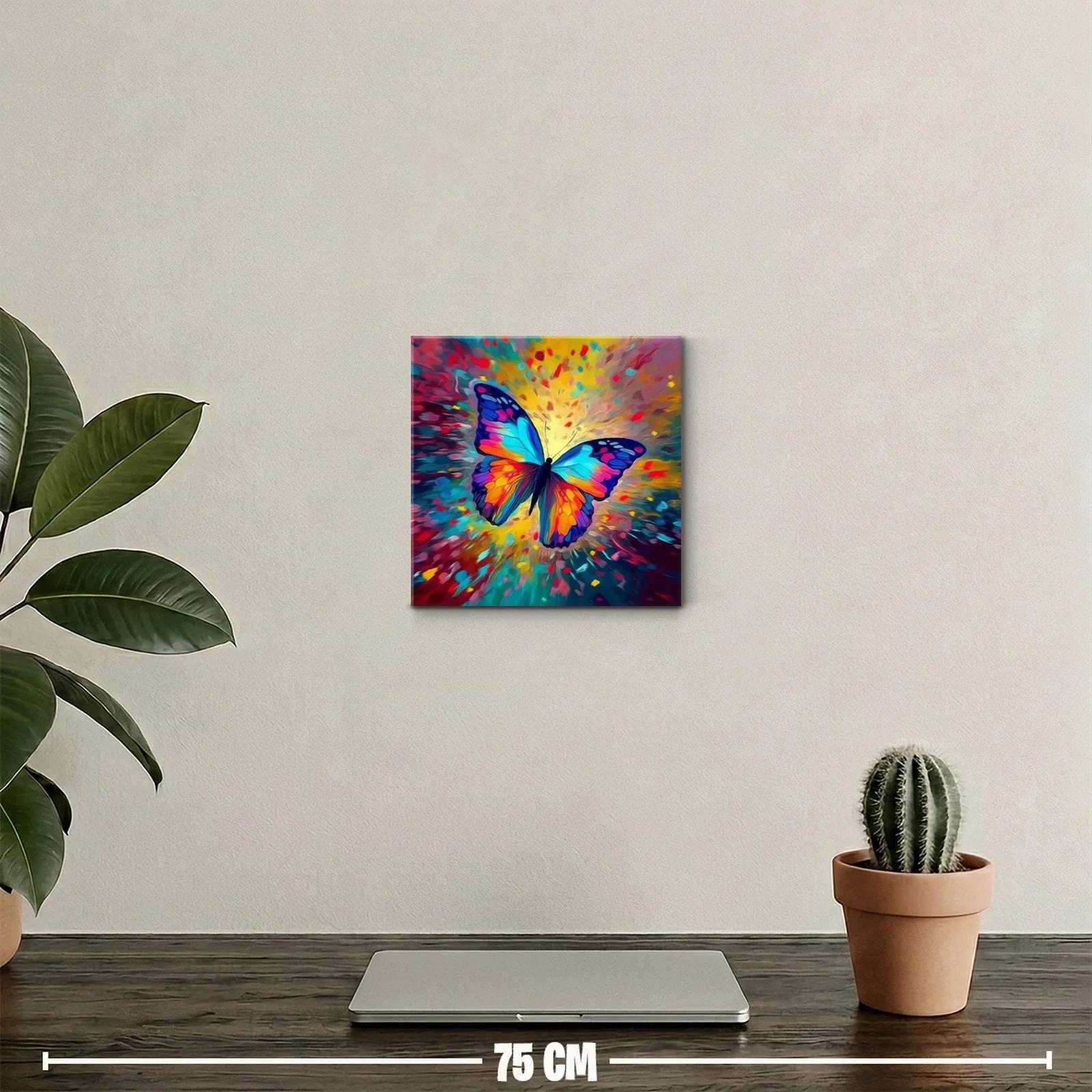 Mariposa colorida vibrante en explosión de luz y energía — miniatura 2