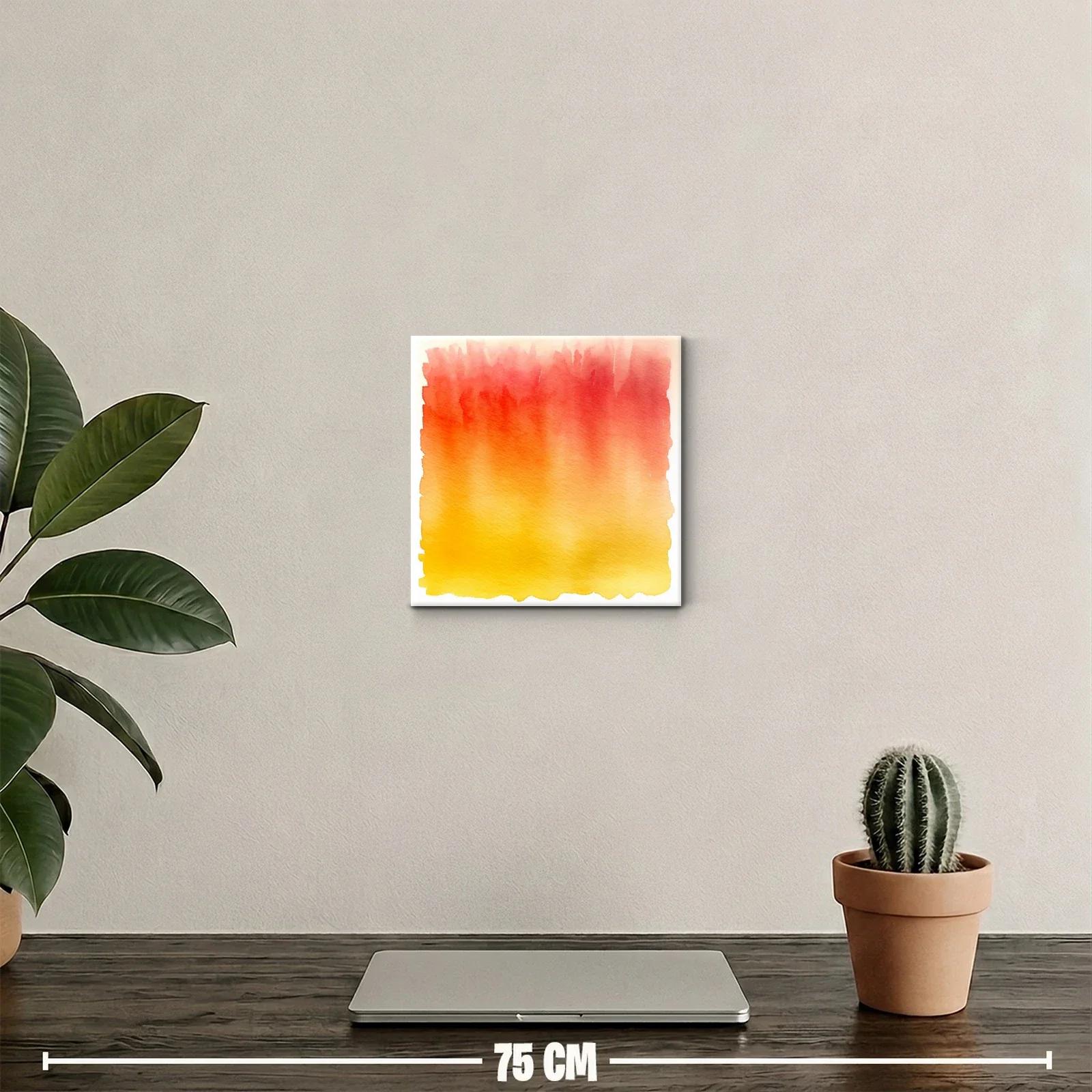 Cuadro decorativo con degradado cálido en tonos rojo y amarillo — miniatura 2