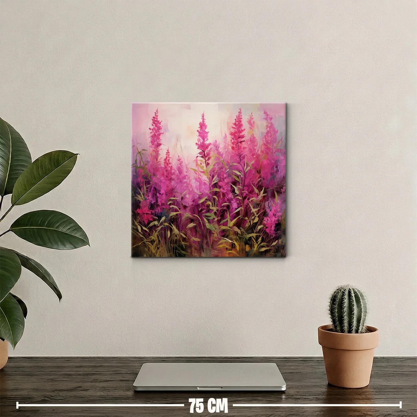 Cuadro con flores fucsias que transmiten energía y vitalidad — miniatura 2