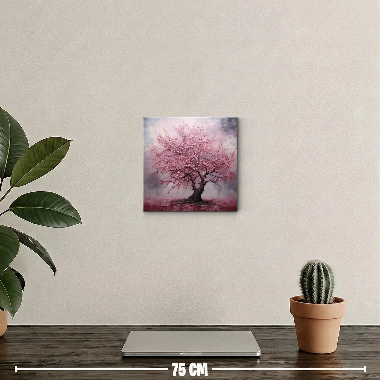 Árbol en flor con tonos rosados y ambiente etéreo — miniatura 2