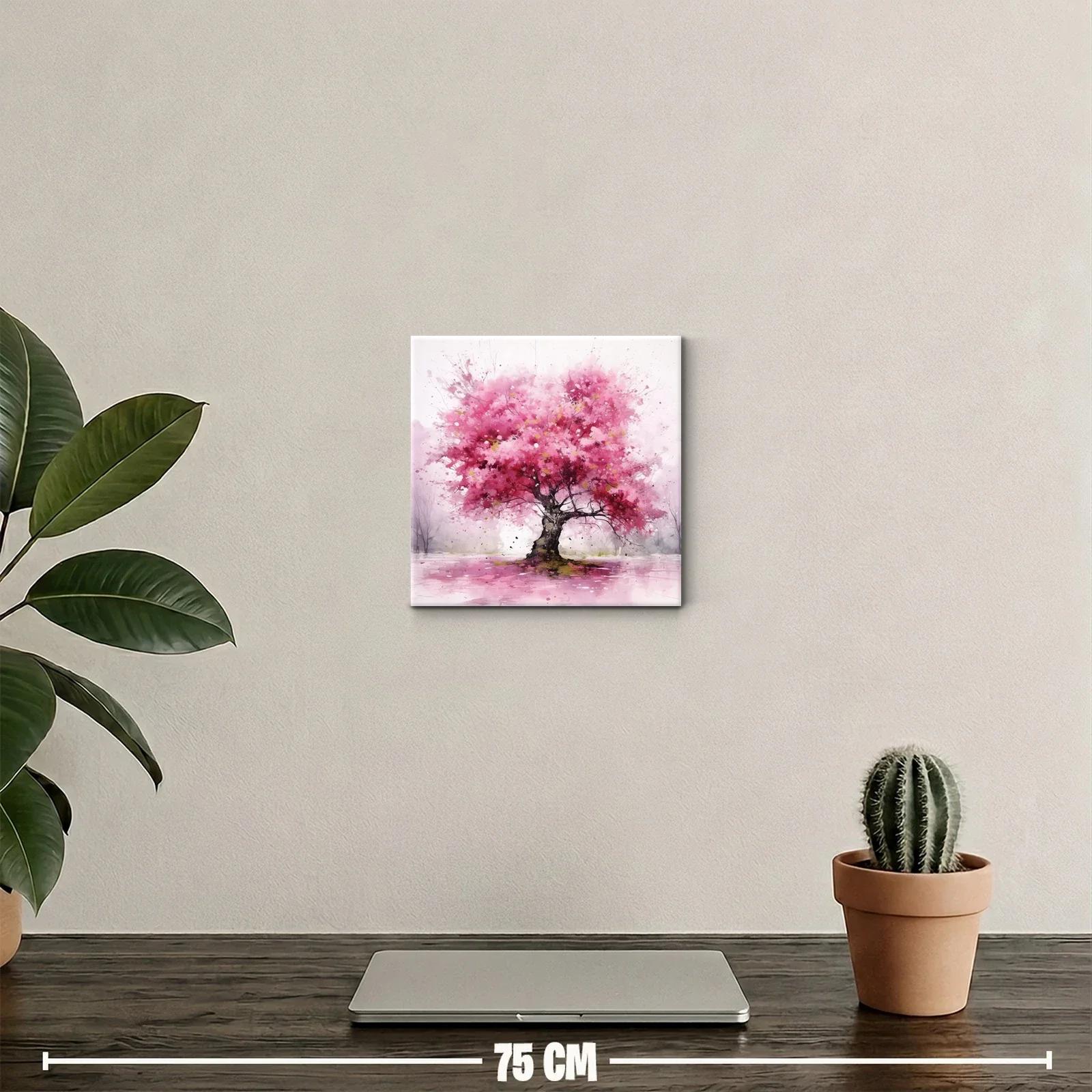 Árbol de flores rosas que llena de vida el espacio — miniatura 2