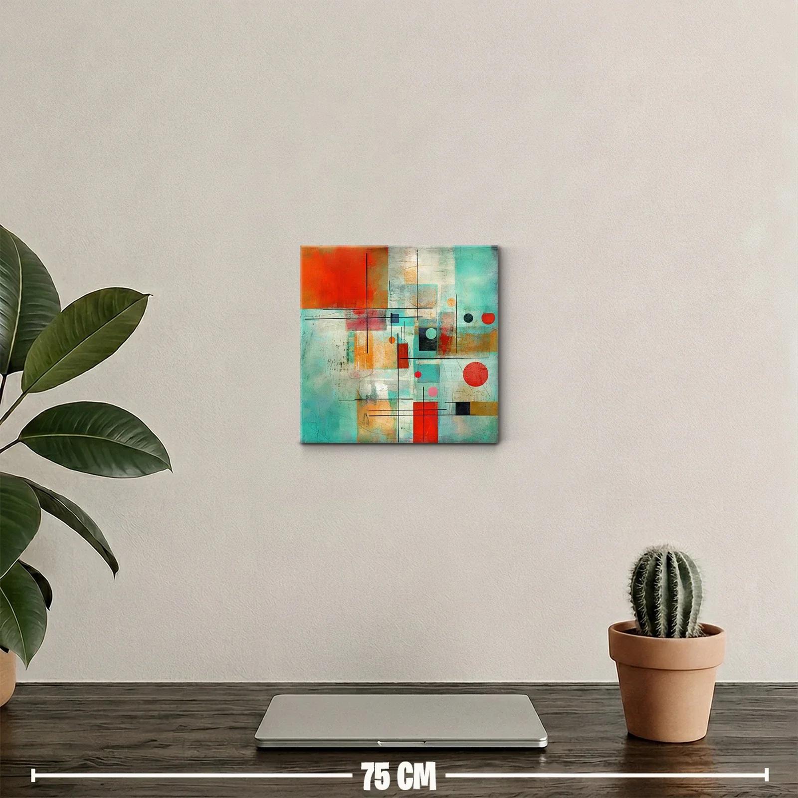 Composición abstracta con formas geométricas y colores vibrantes — miniatura 2