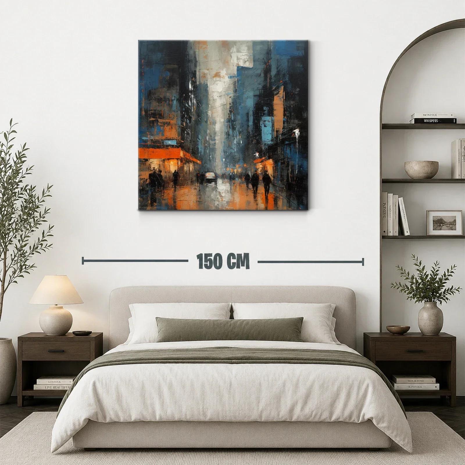 Atardecer urbano con luces cálidas y tonos fríos — miniatura 3
