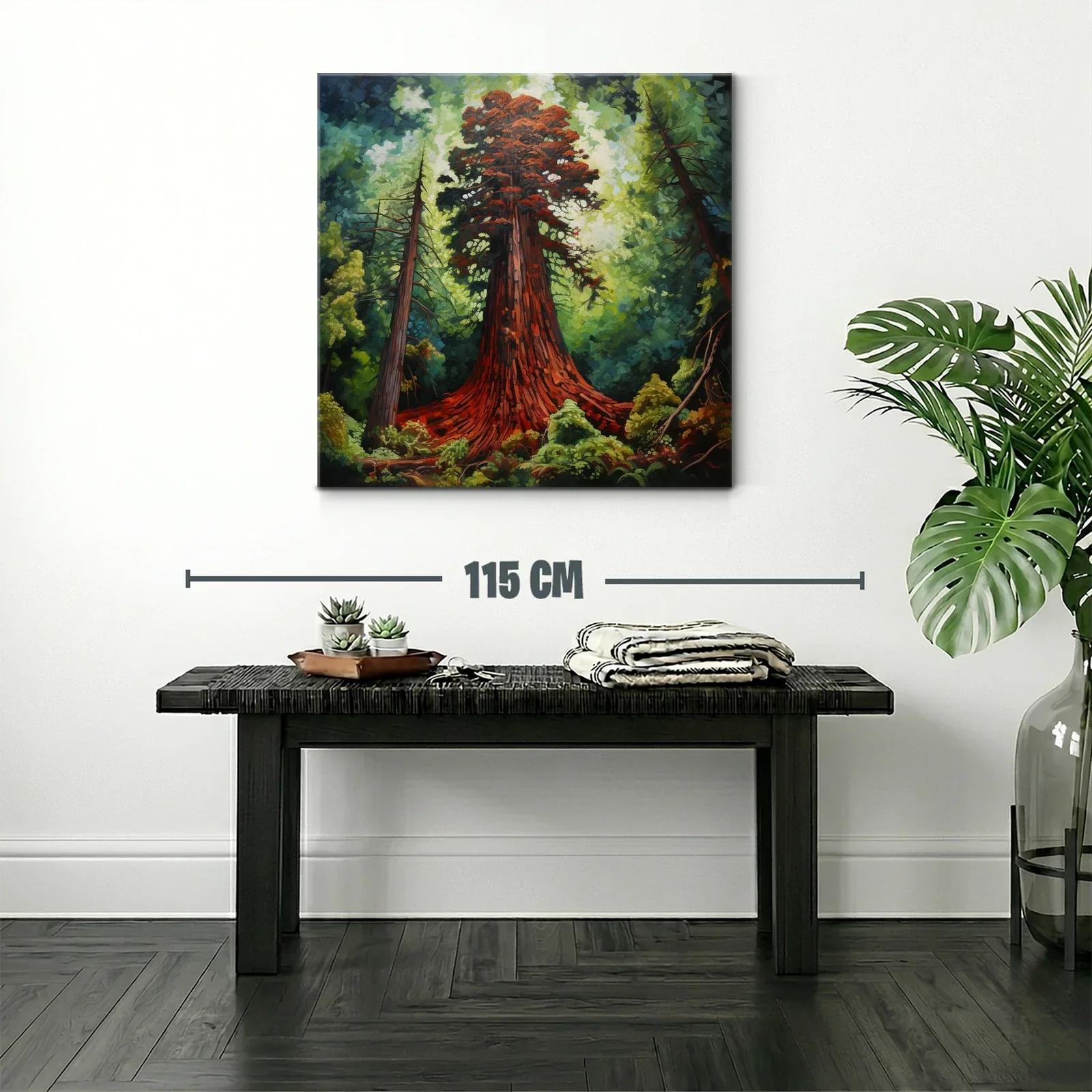 Árbol milenario con tonos cálidos y vibrantes en bosque — miniatura 2
