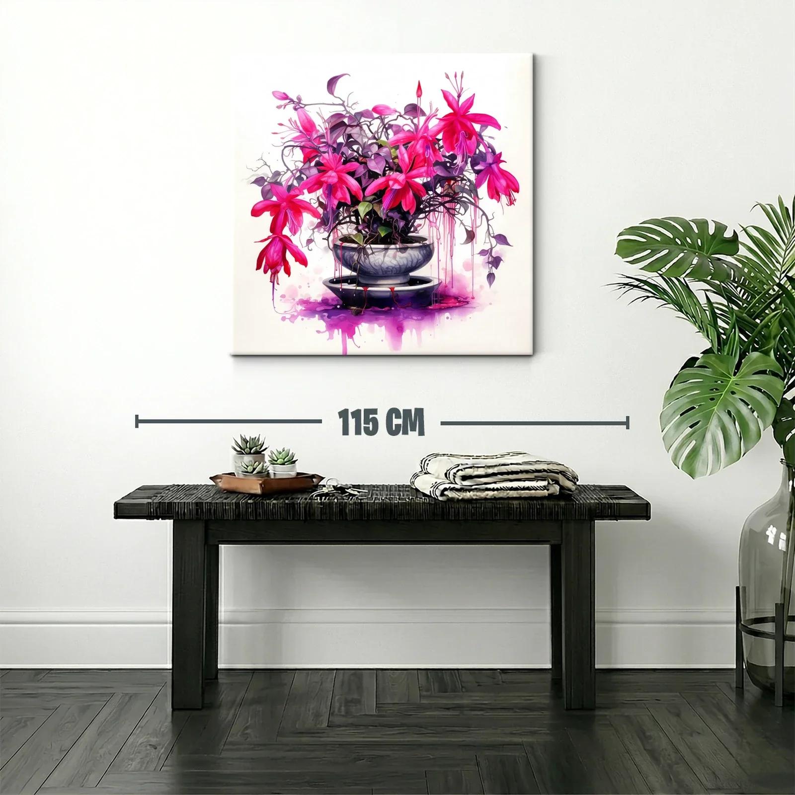 Exuberancia floral en tonos fucsia y violeta elegante — miniatura 2