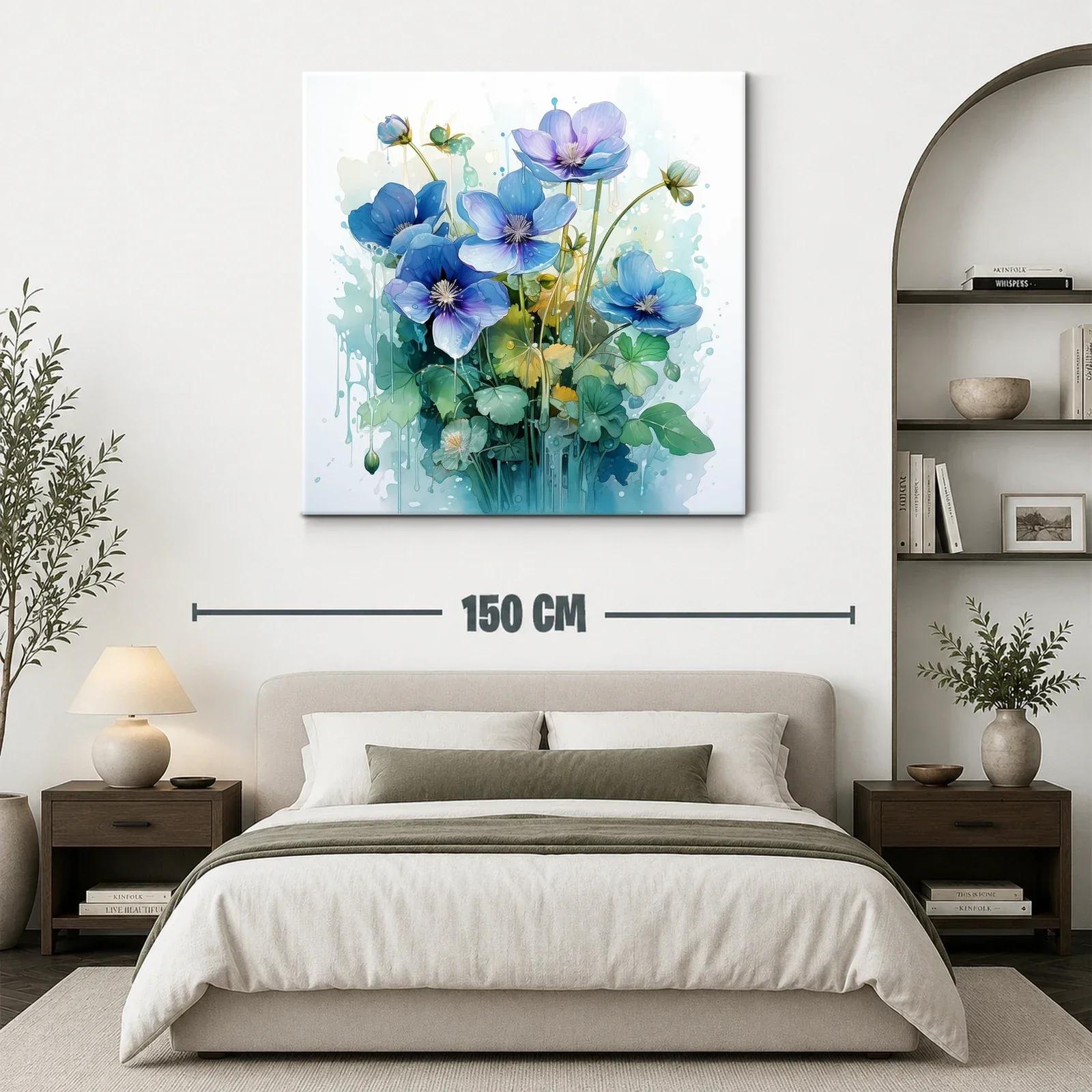 Bouquet floral en tonos azules con estilo etéreo y delicado — miniatura 3