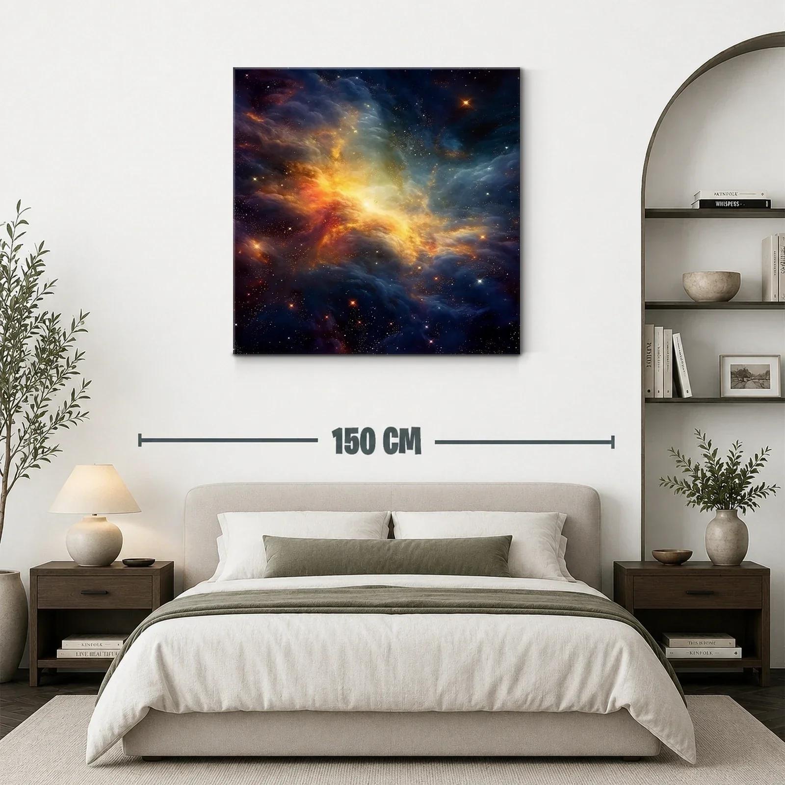 Cielo estrellado con nebulosa en tonos cálidos y fríos — miniatura 3