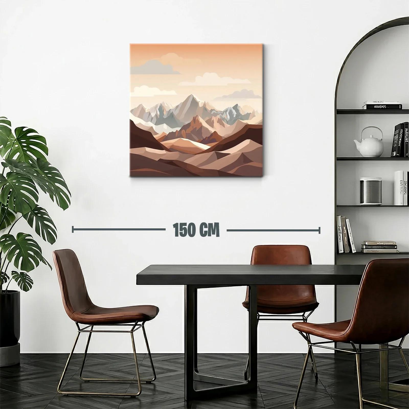 Paisaje montañoso en tonos cálidos y neutros — miniatura 2