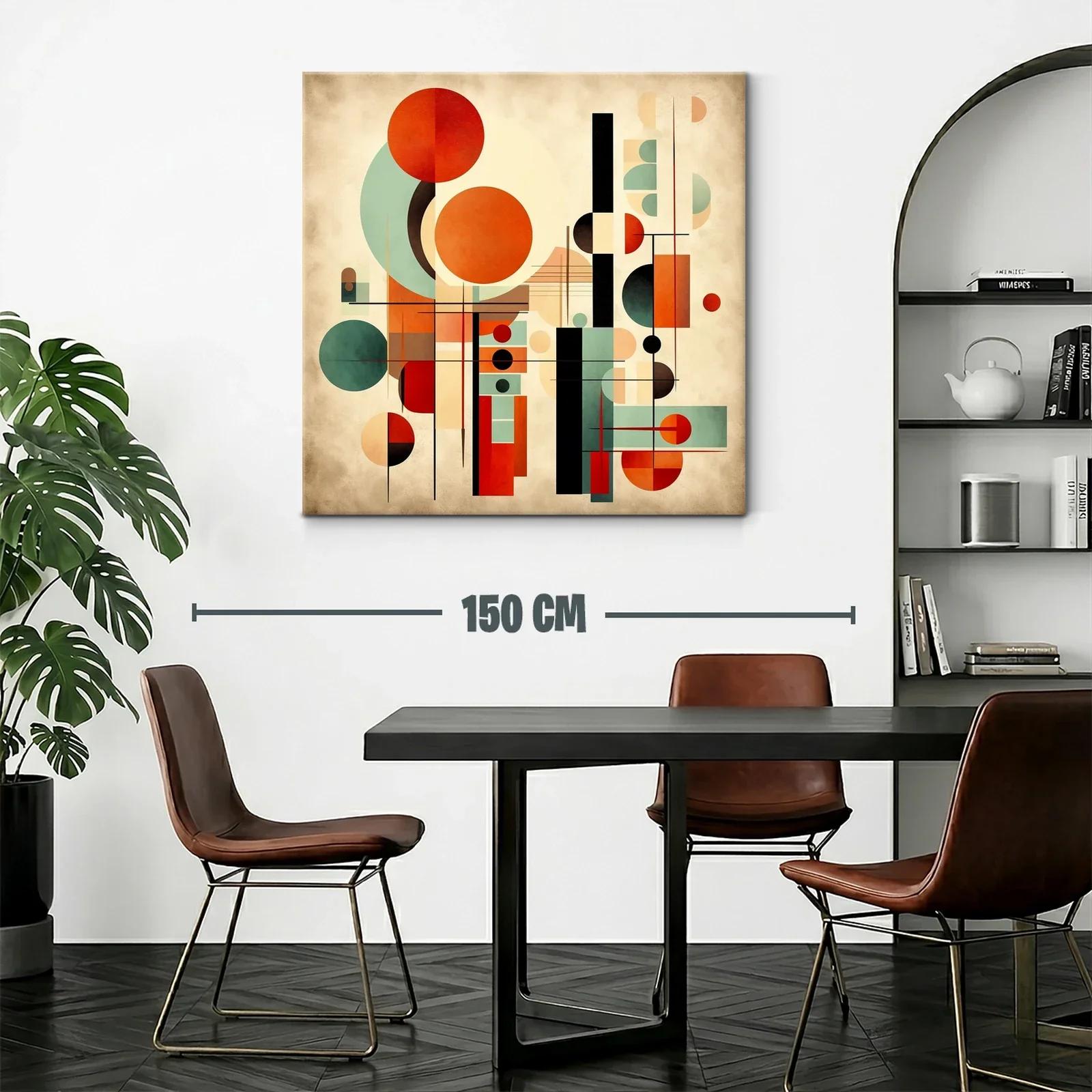 Composición abstracta con formas geométricas en tonos cálidos — miniatura 2