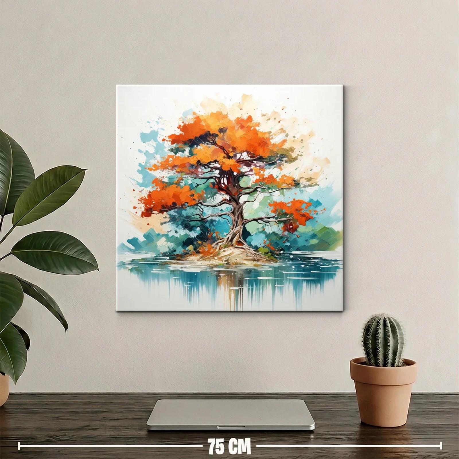 Árbol vibrante en paisaje sereno junto al agua — miniatura 2