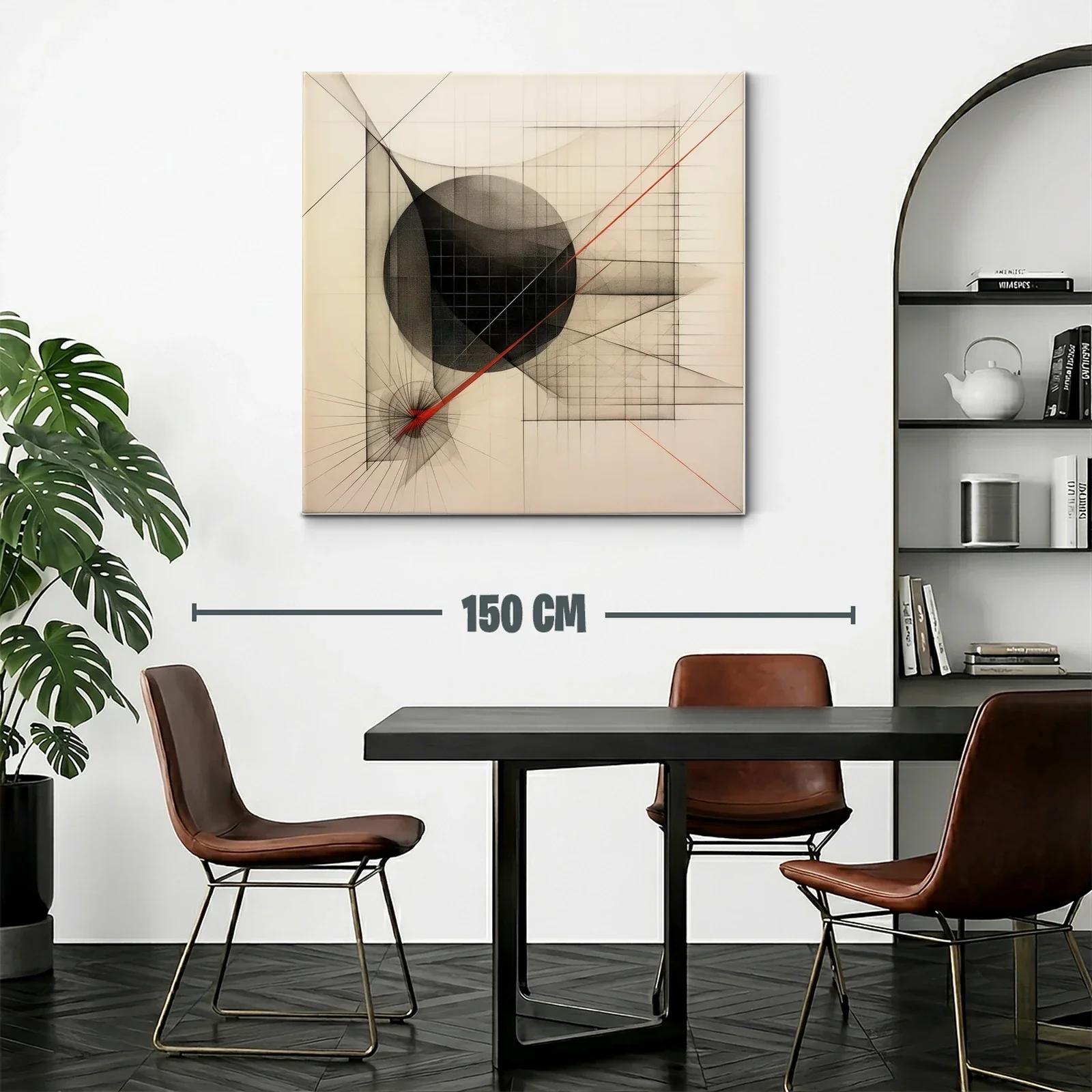 Composición geométrica con líneas y formas abstractas — miniatura 2
