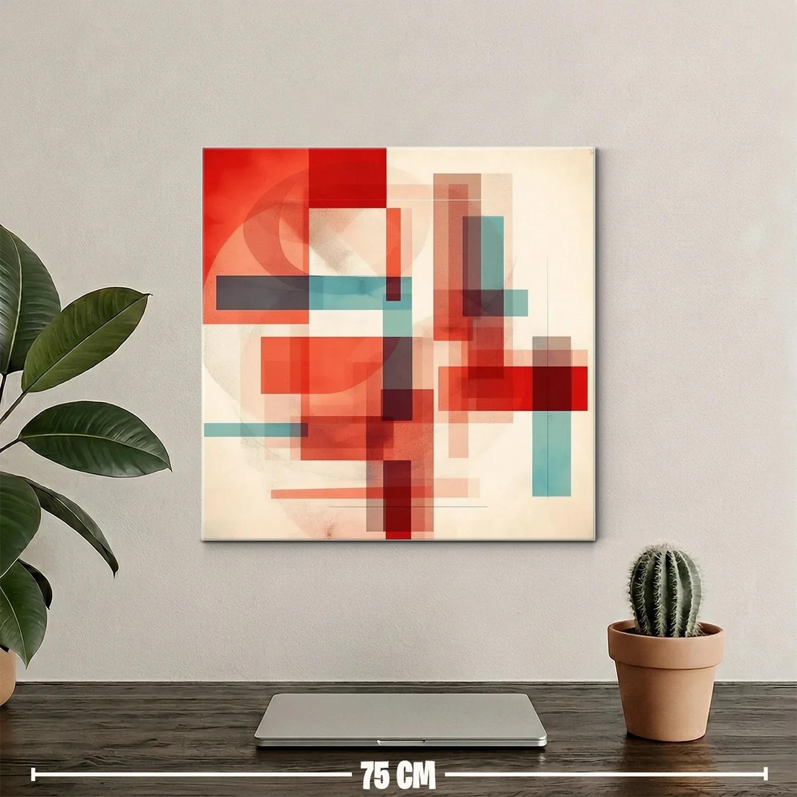 Composición abstracta con formas geométricas en tonos cálidos — miniatura 2