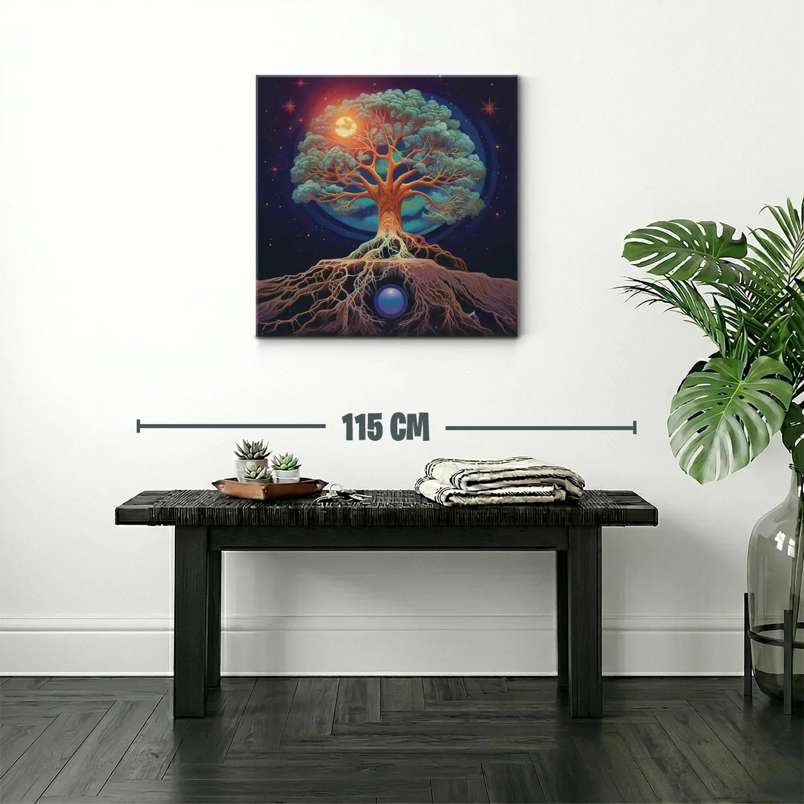 Árbol de la vida cósmico con raíces y energía lunar — miniatura 2