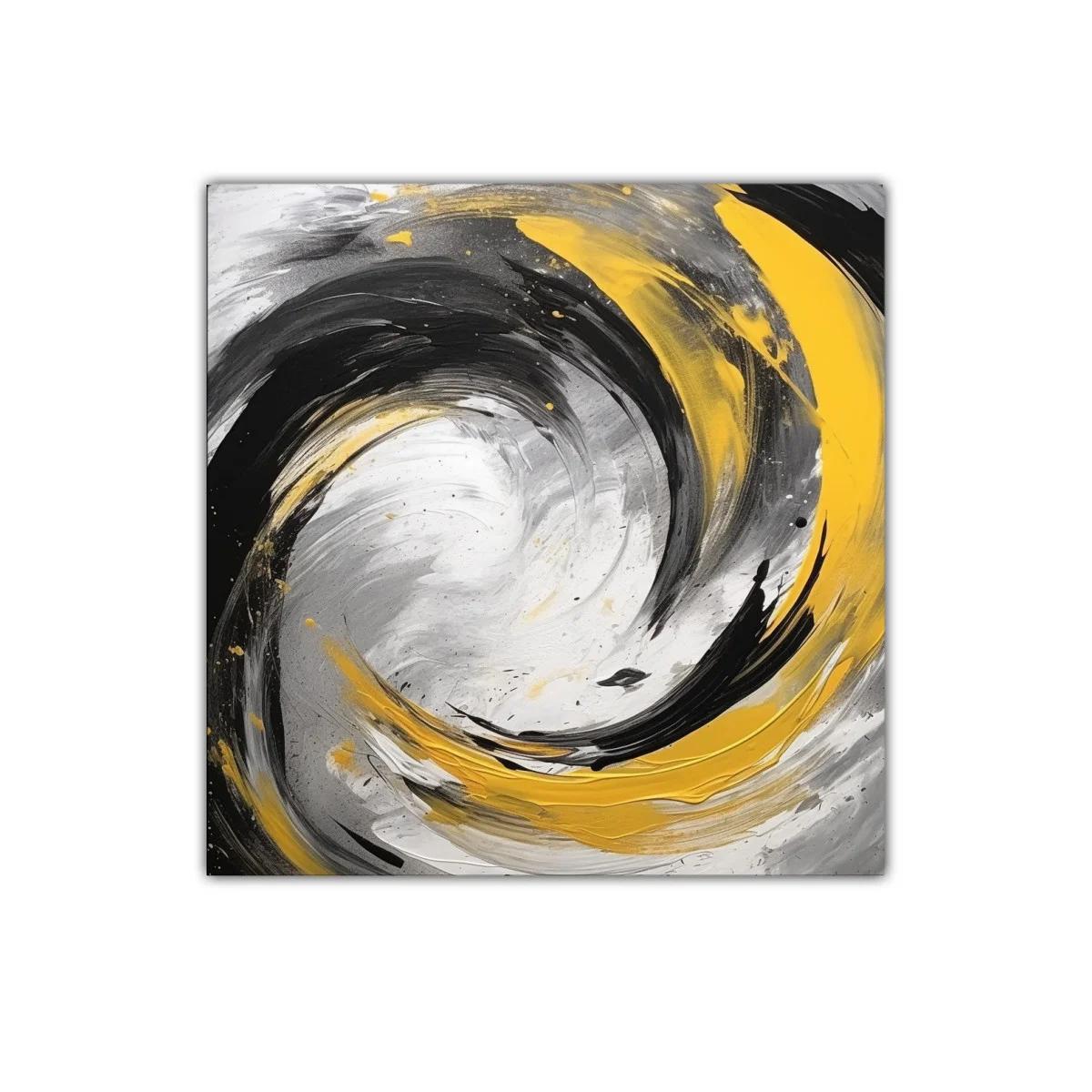 Cuadro abstracto con energía y movimiento vibrante — miniatura 1