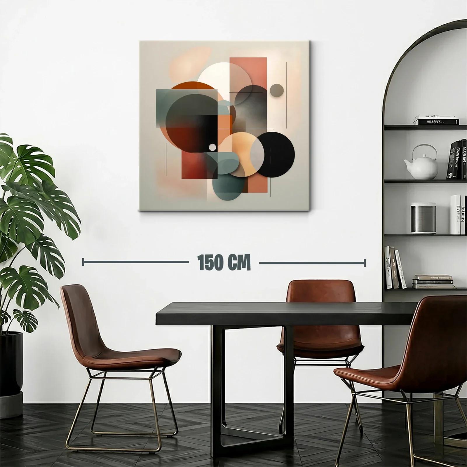 Composición Abstracta con Formas Geométricas y Tonos Cálidos — miniatura 2