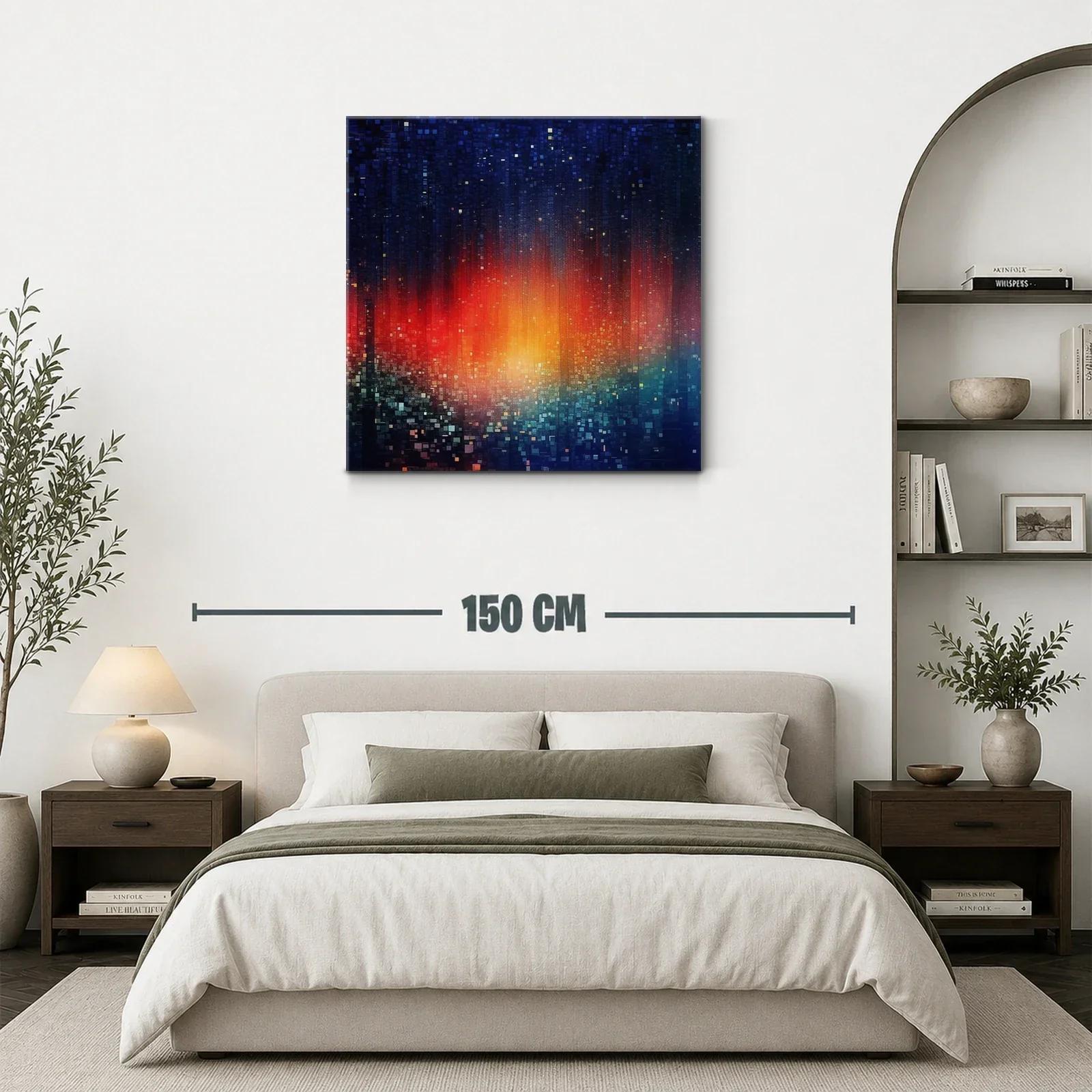 Espectro vibrante en cuadros pixelados abstractos — miniatura 3