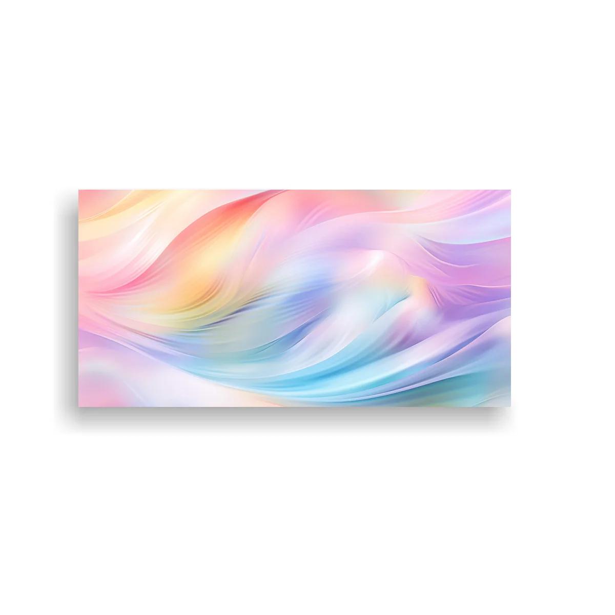 Cuadro ondas fluidas pastel con velos translúcidos — imagen principal