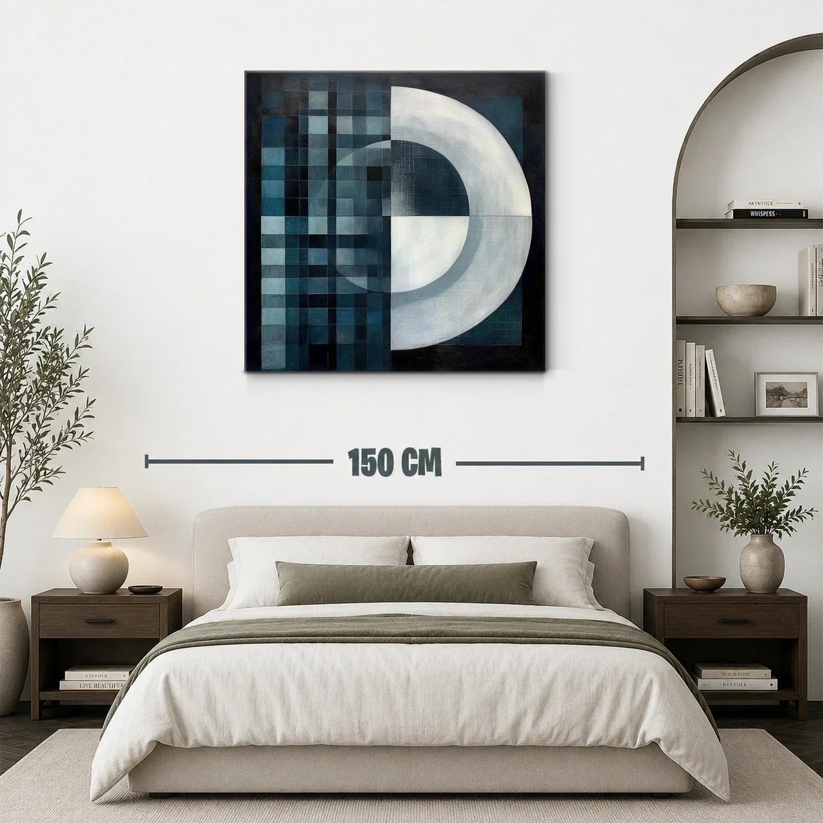 Composición geométrica en tonos azules y blancos — miniatura 3