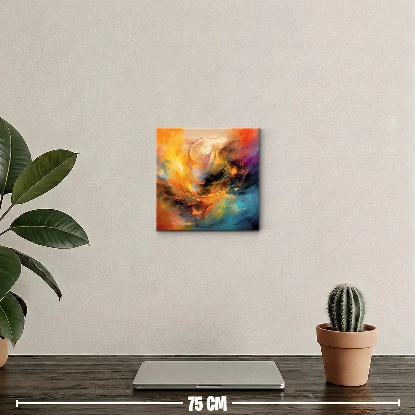 Explosión de colores cálidos y fríos en movimiento abstracto — miniatura 2