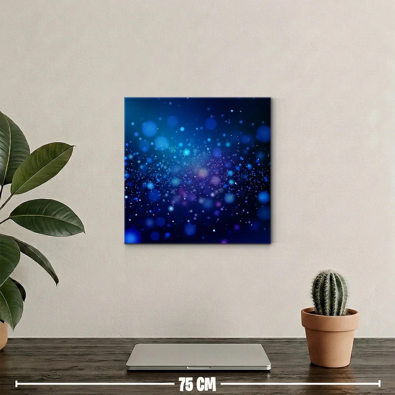 Cuadro abstracto con luces difusas en tonos azules y violetas — miniatura 2
