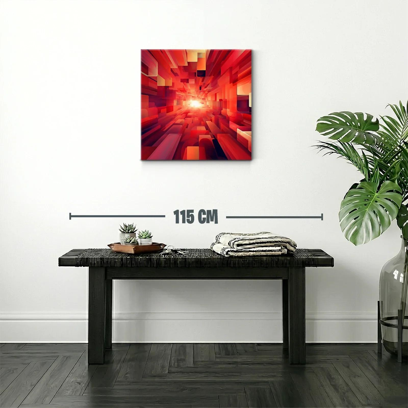 Arte abstracto en tonos cálidos con profundidad luminosa — miniatura 2
