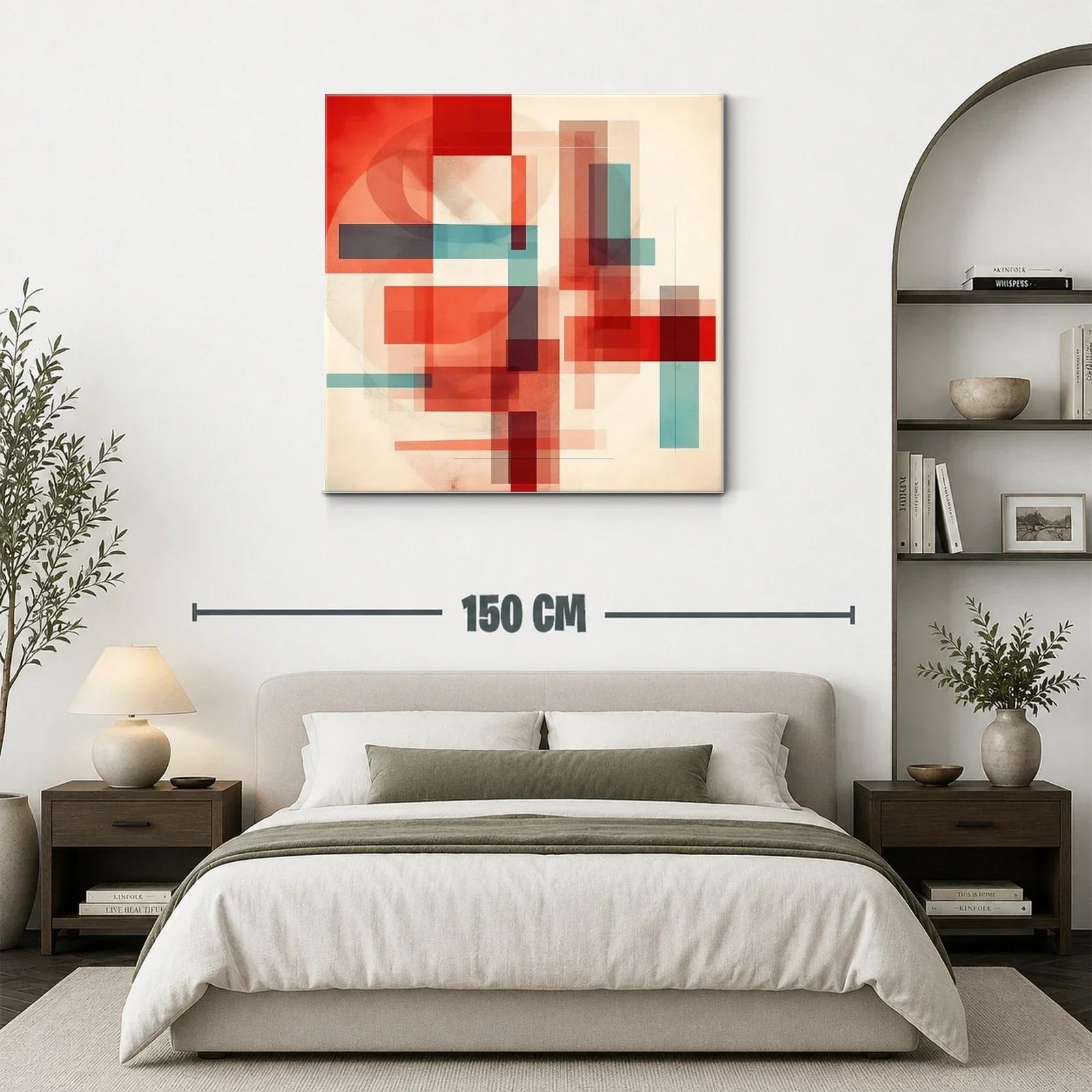 Composición abstracta con formas geométricas en tonos cálidos — miniatura 3