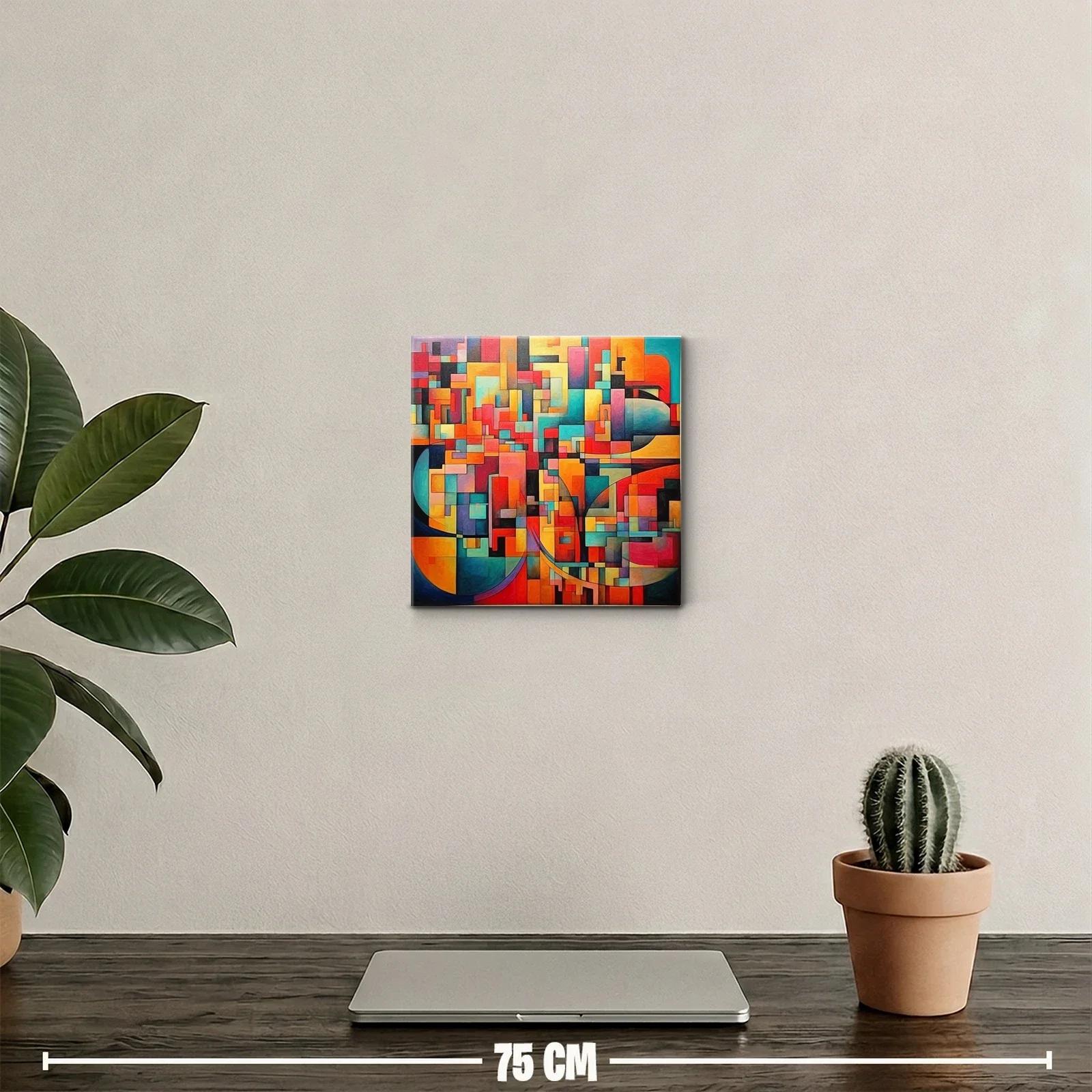 Composición abstracta con bloques de color vivos — miniatura 2