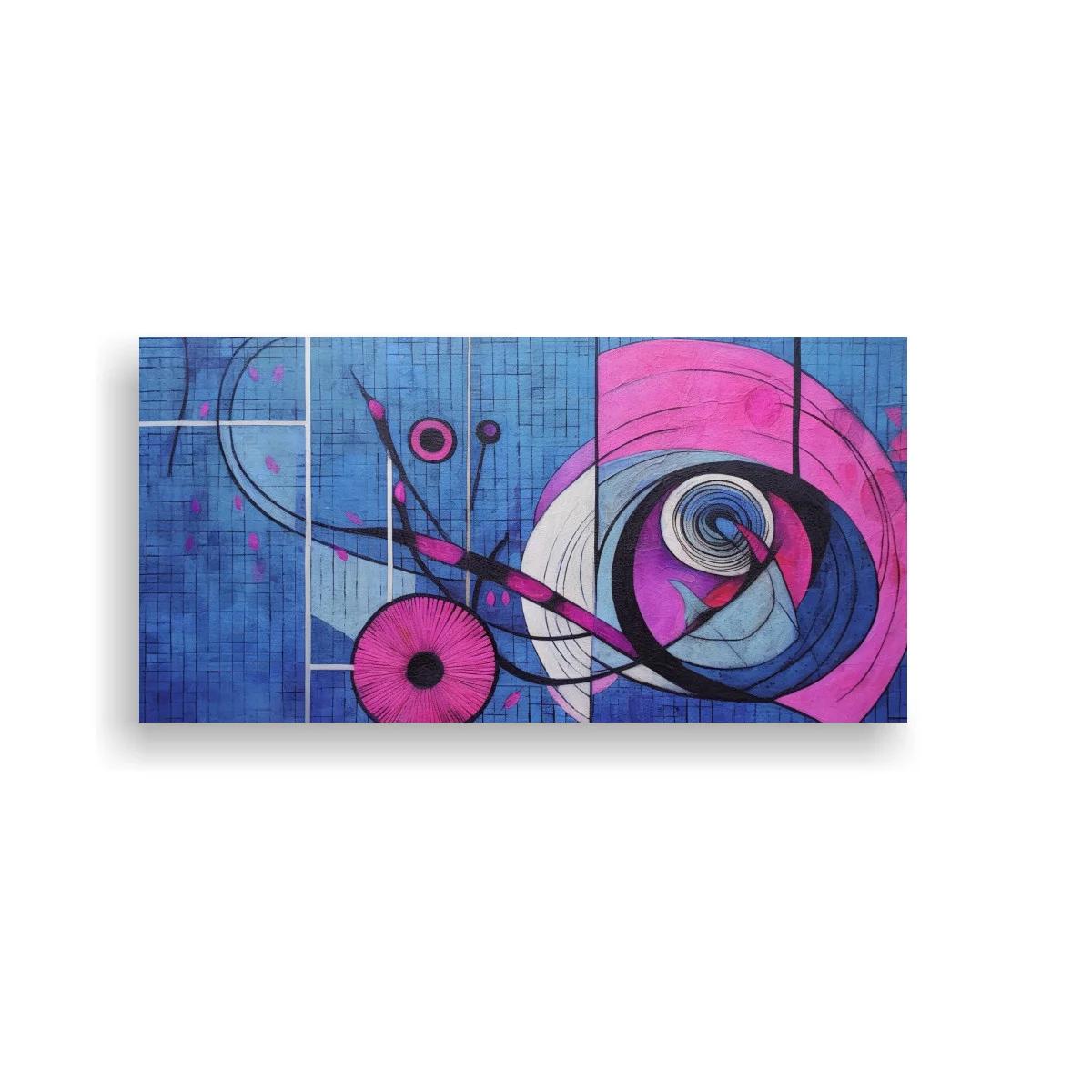 Cuadro de geometría abstracta con retícula cuadriculada — imagen principal