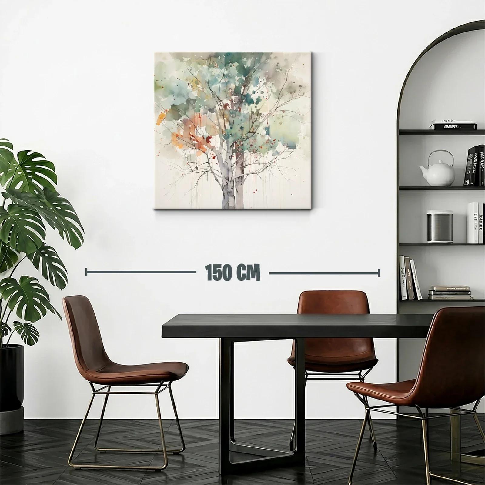 Árbol con tonos suaves y detalles en acuarela vibrante — miniatura 2