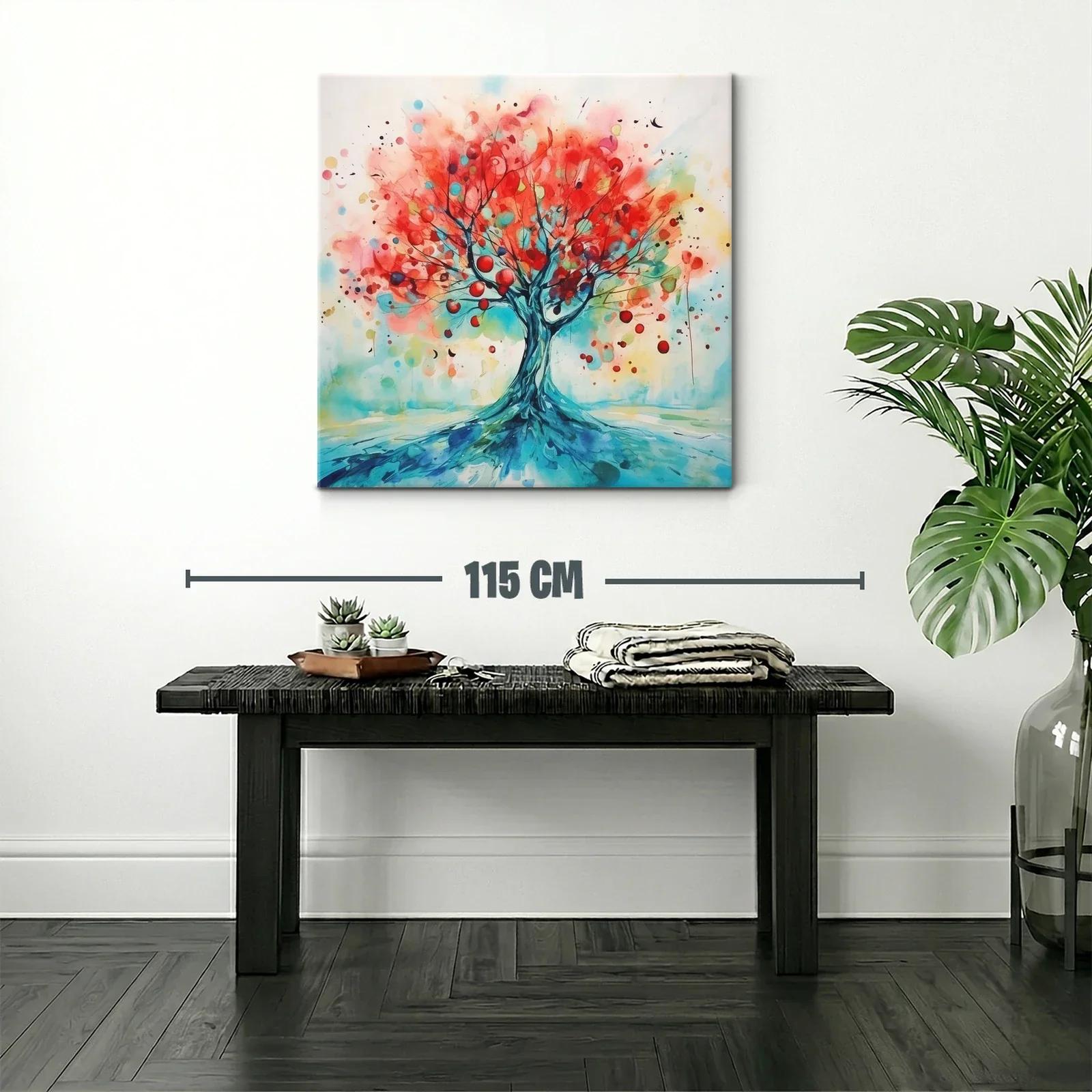 Árbol vibrante en tonos cálidos y fríos — miniatura 2