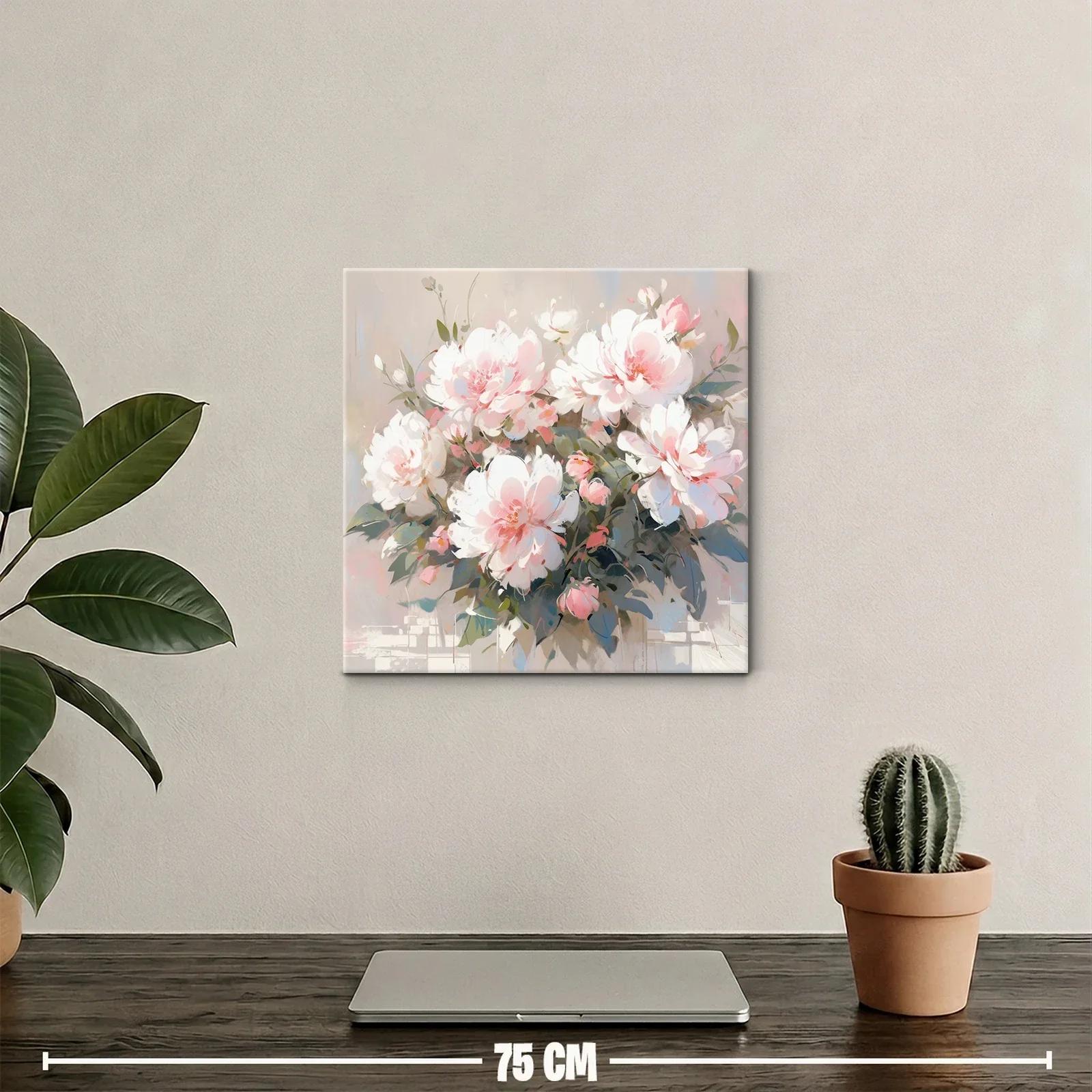 Composición delicada con flores blancas y rosas — miniatura 2