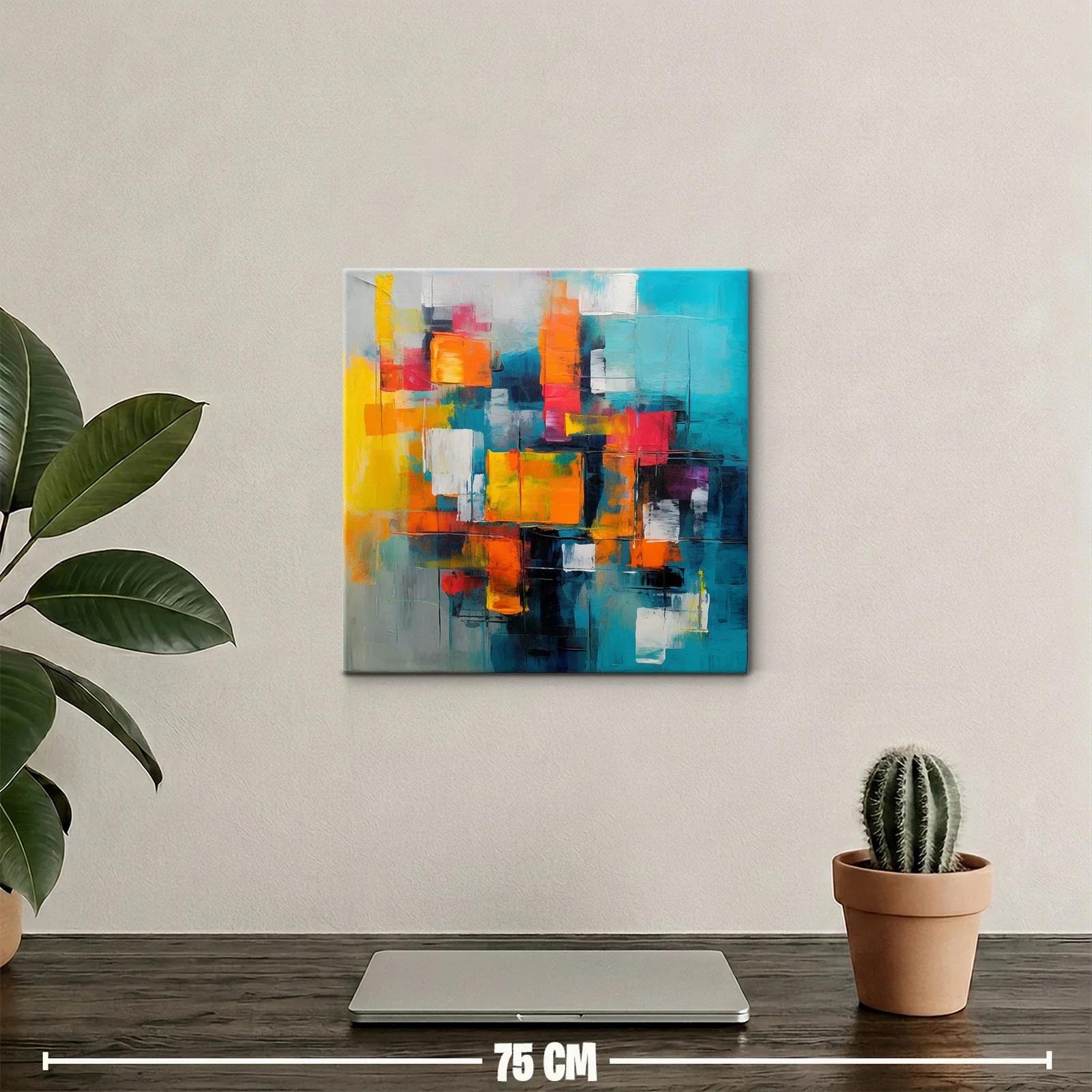 Composición abstracta con tonos vibrantes y contrastes intensos — miniatura 2