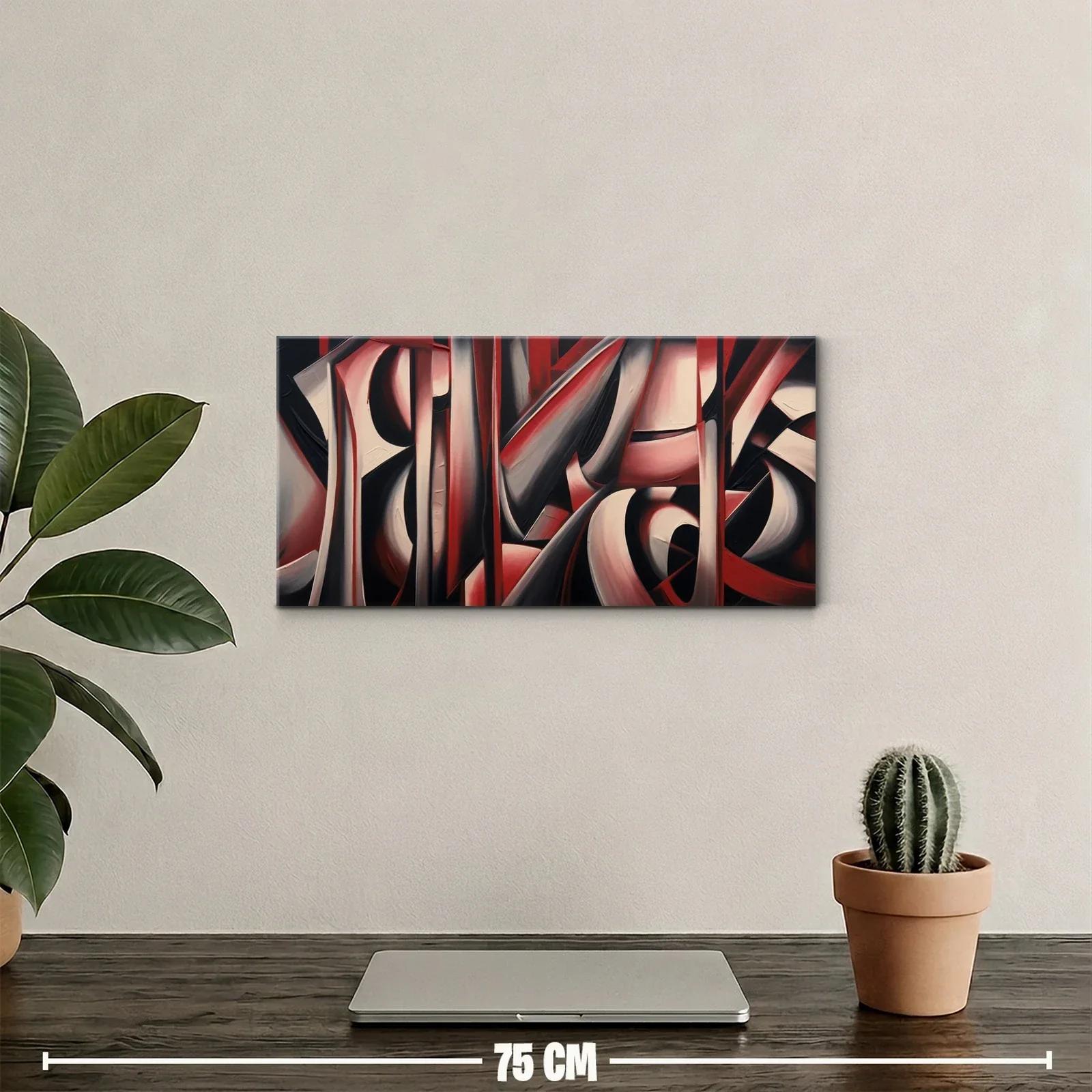 Cuadro abstracción geométrica densa y fragmentada — miniatura 2