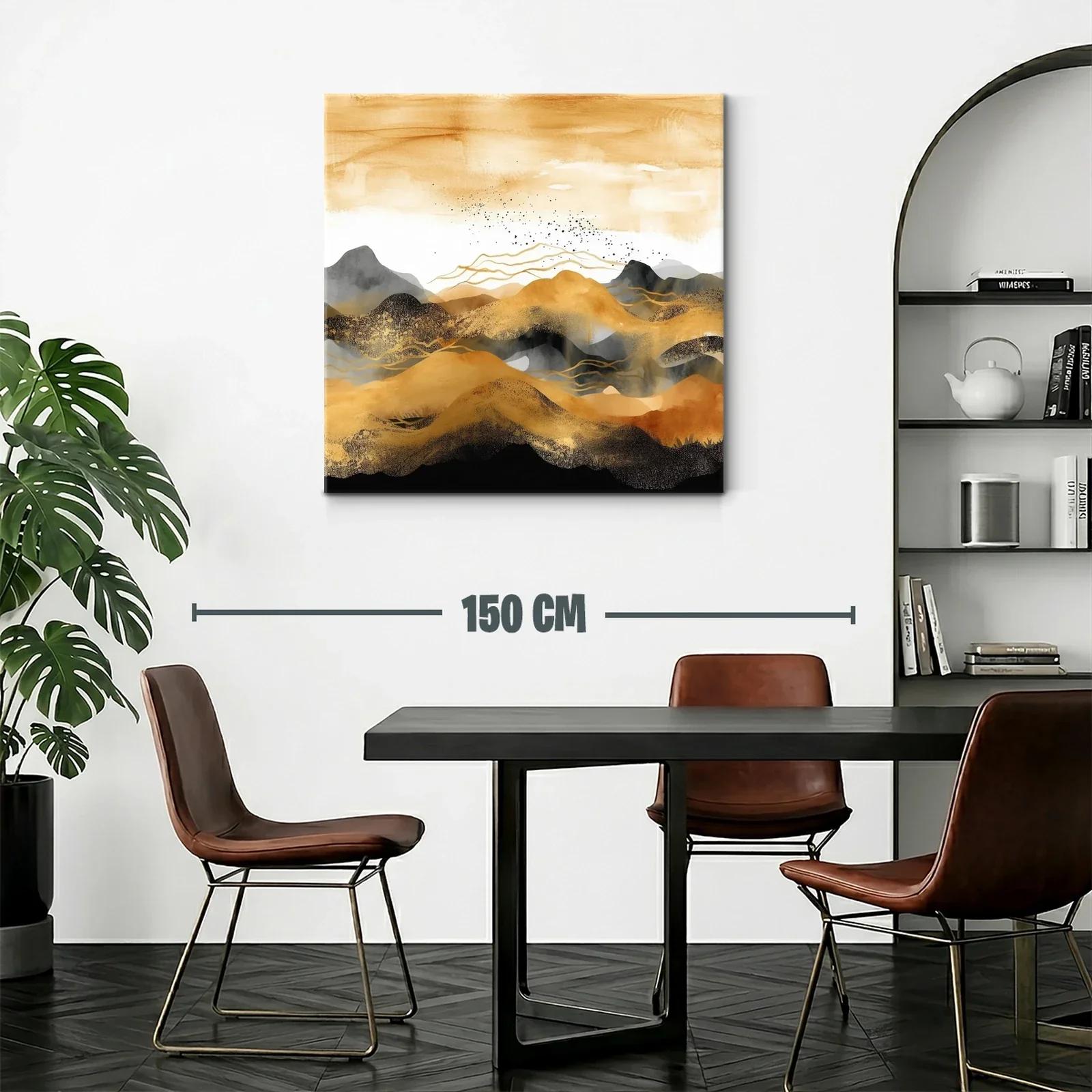 Paisaje abstracto en tonos tierra y negros cálidos — miniatura 2