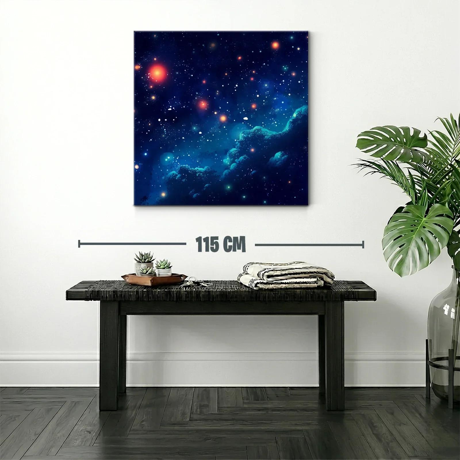 Cielo Estrellado con Destellos en Tonos Azul y Naranja — miniatura 2