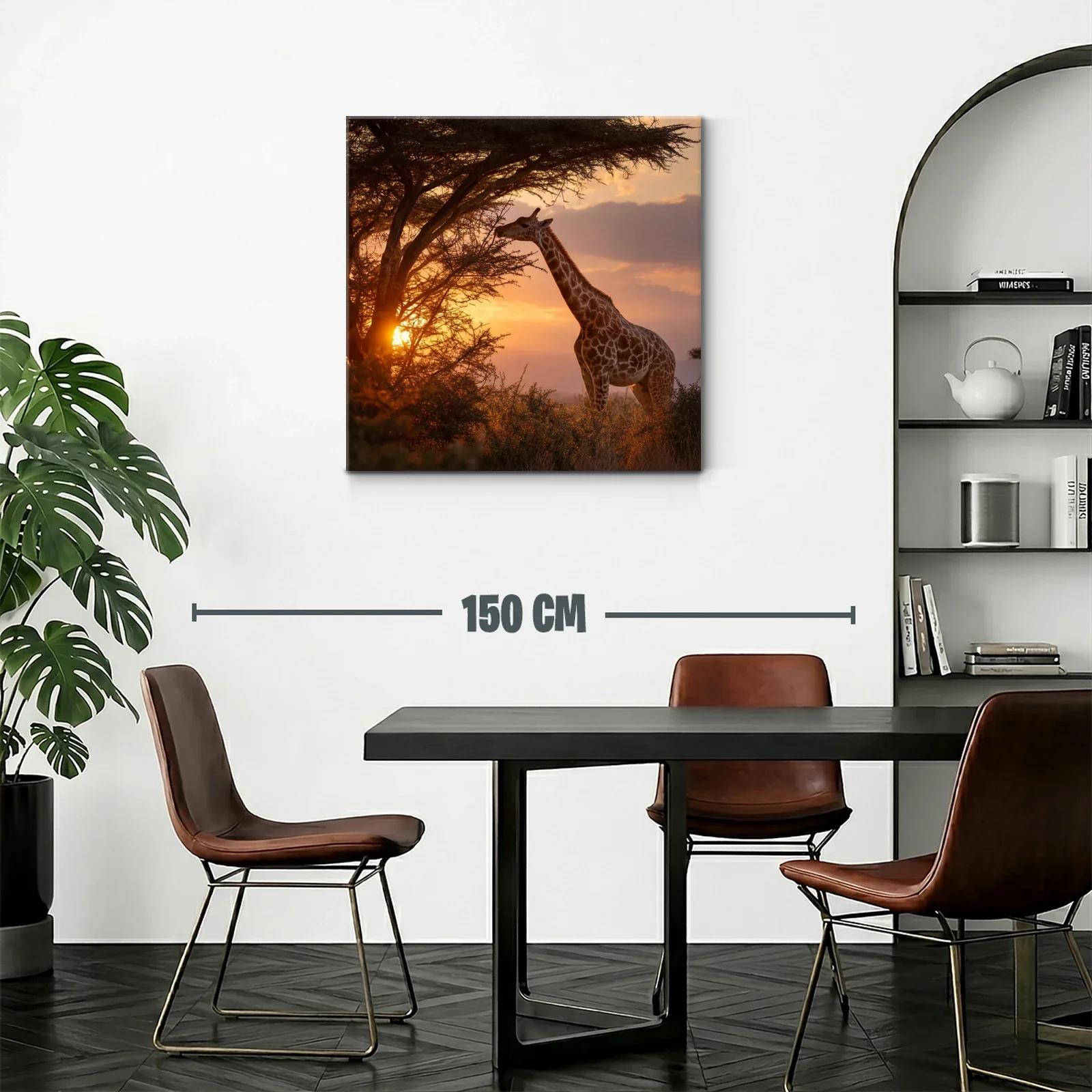 Serena jirafa al atardecer en paisaje natural — miniatura 2