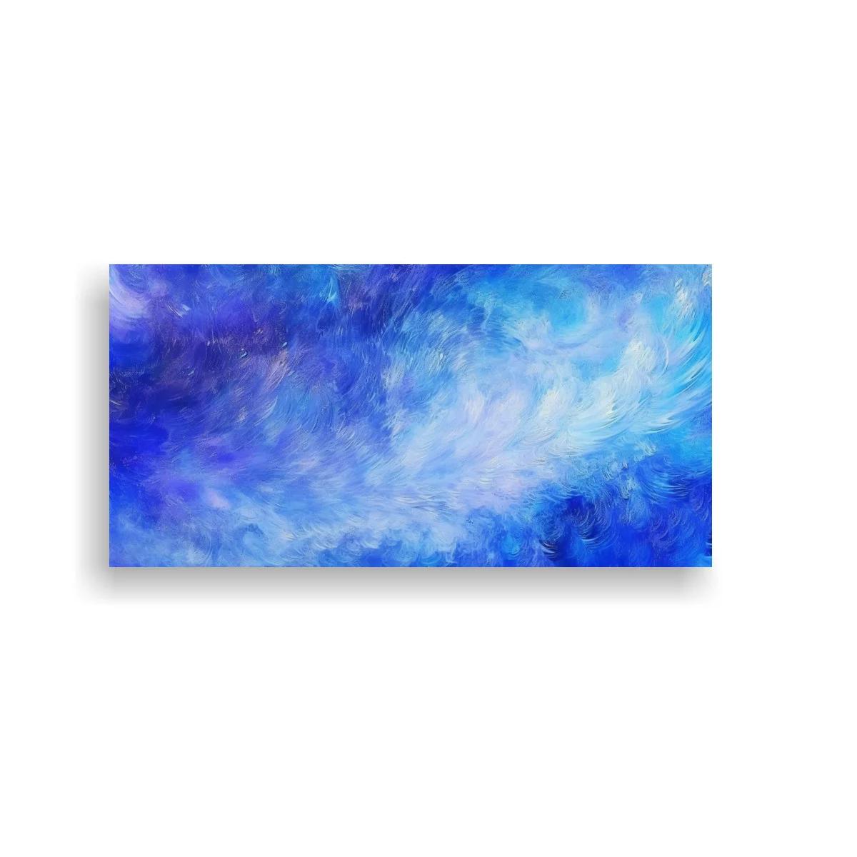 Cuadro remolino de nubes azules con pinceladas curvas y difusas — imagen principal