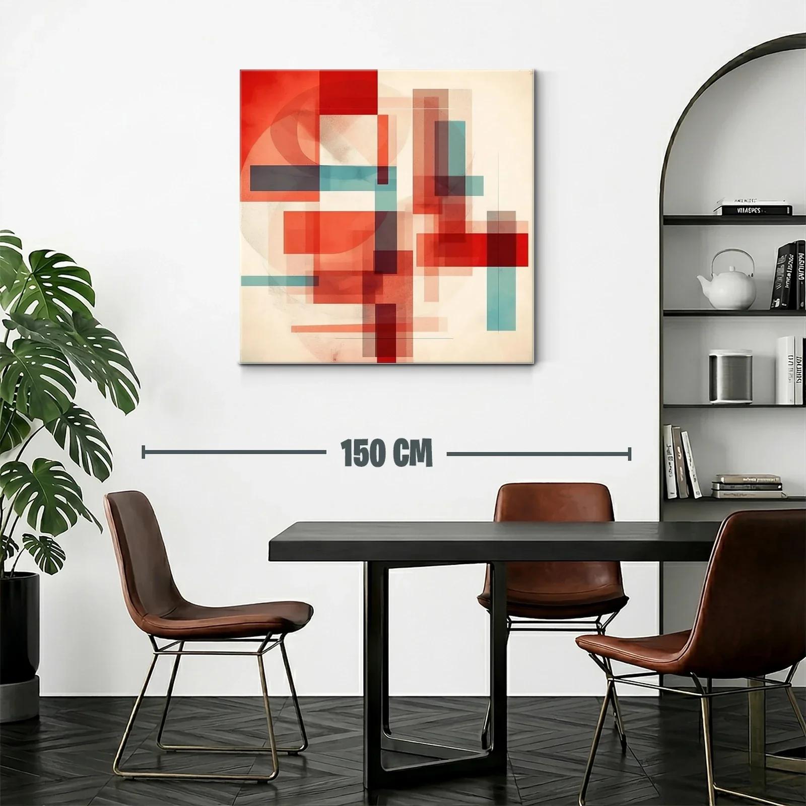Composición abstracta con formas geométricas en tonos cálidos — miniatura 2