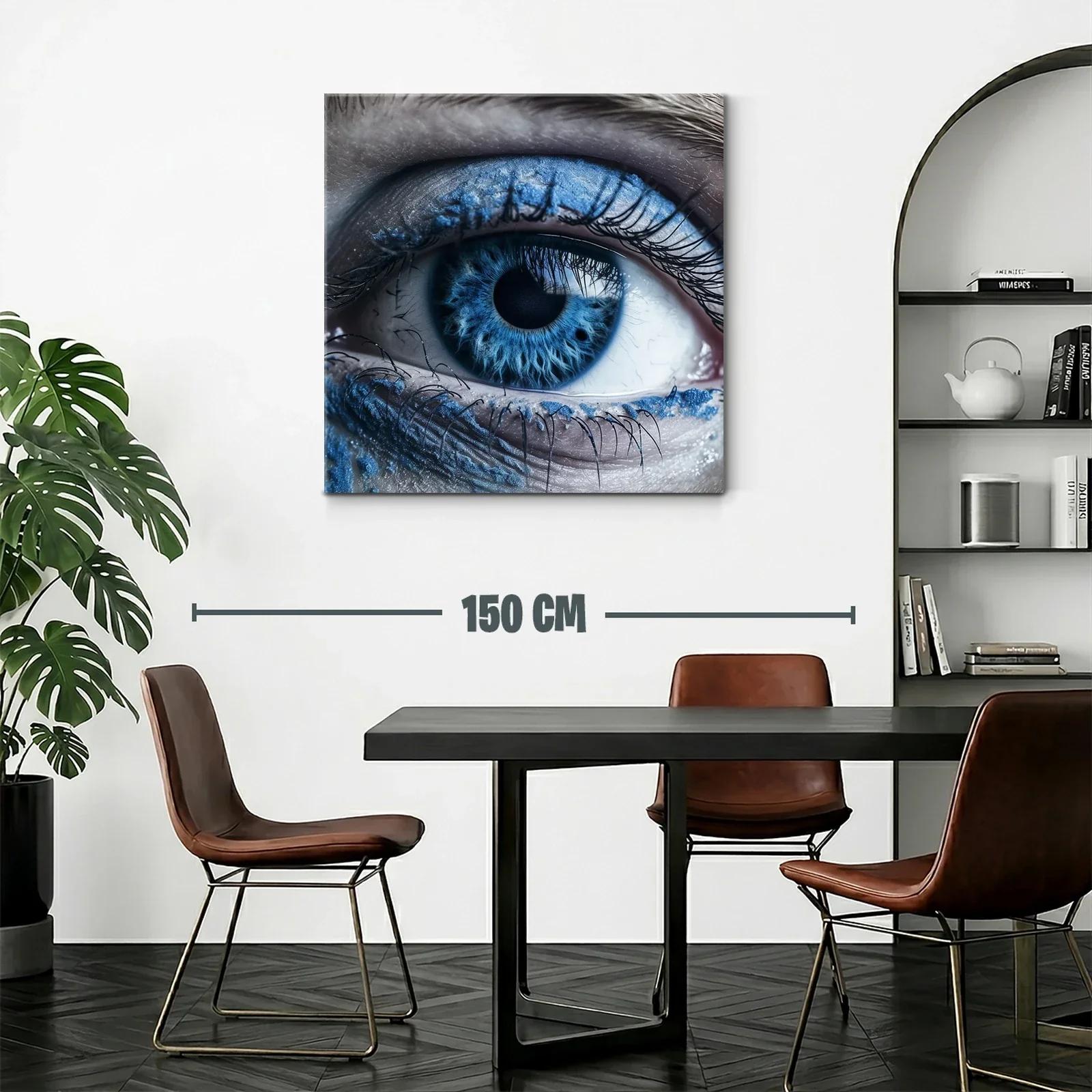 Impactante visión azul con detalles expresivos y textura — miniatura 2