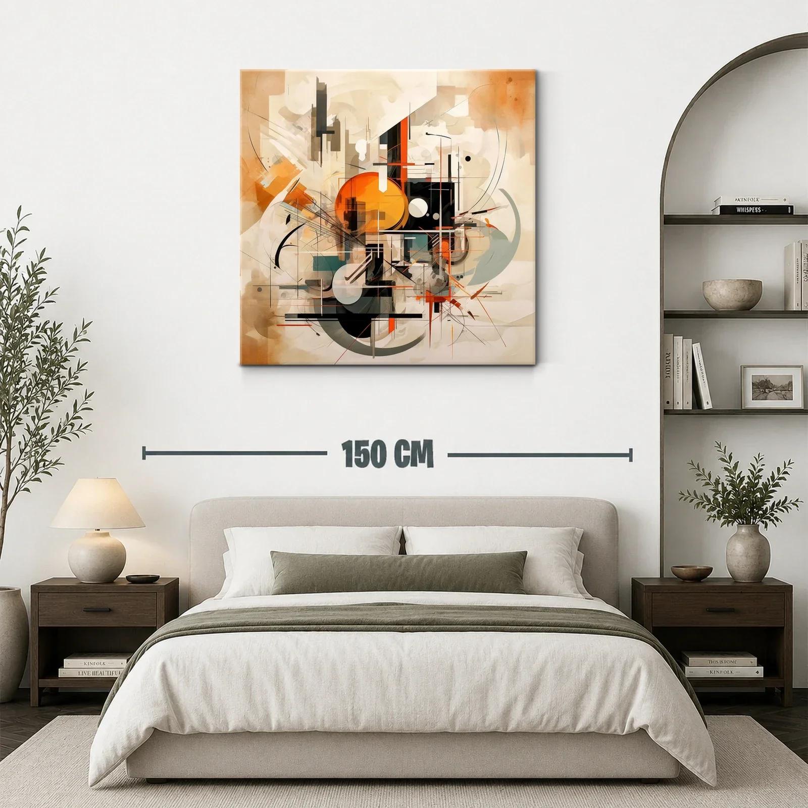 Composición abstracta con formas geométricas y tonos cálidos — miniatura 3