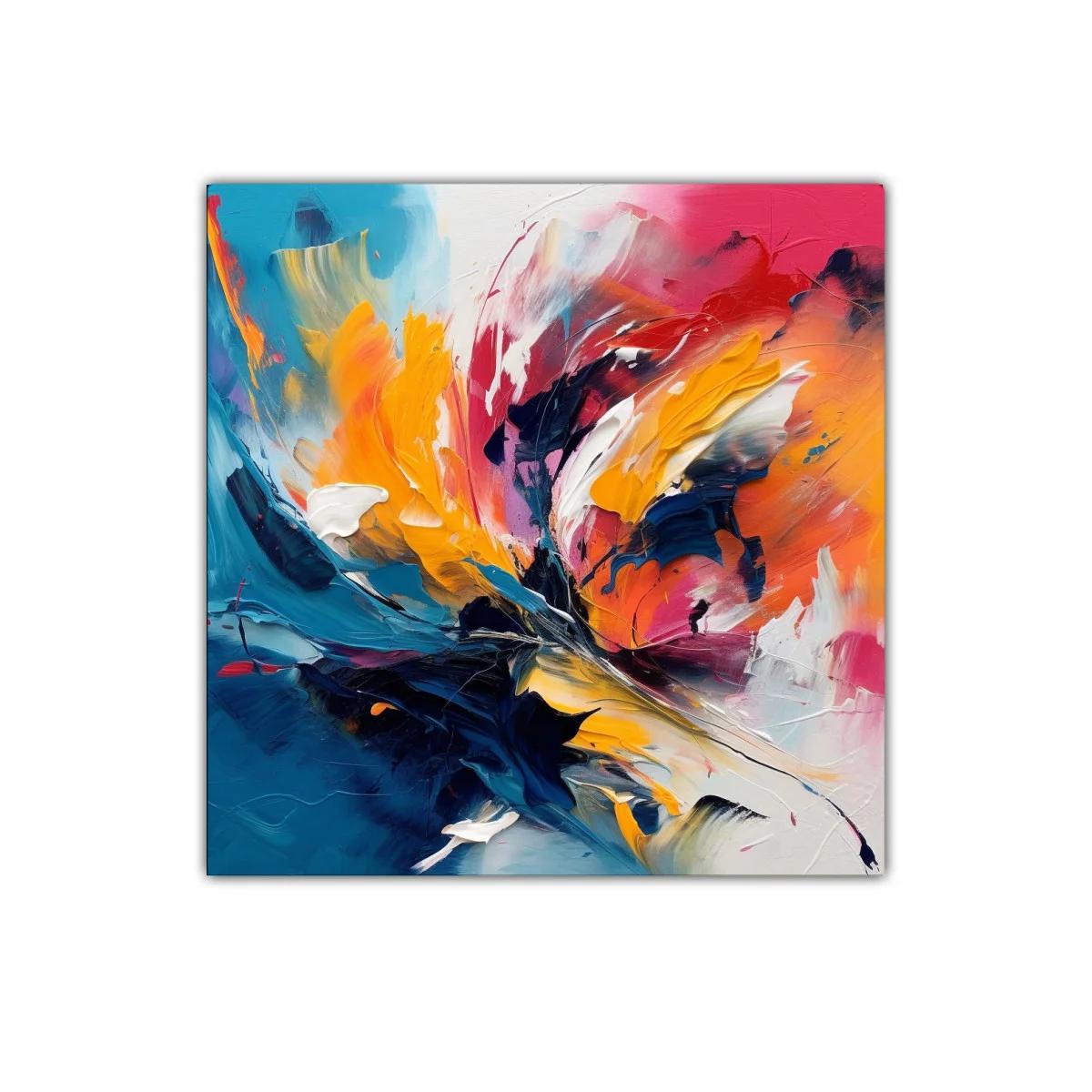 Cuadro abstracto con explosión vibrante de color — miniatura 1