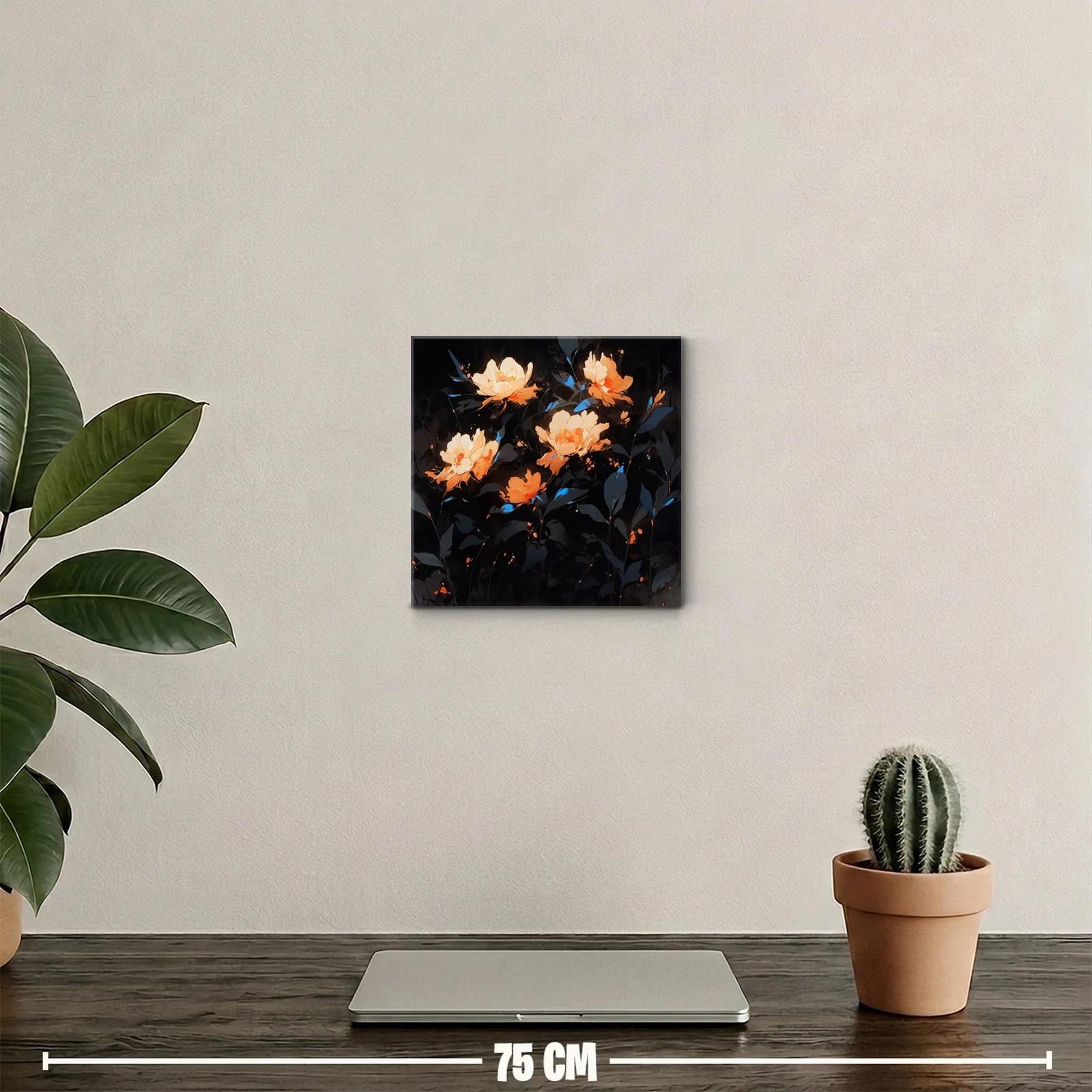 Flores iluminadas sobre fondo oscuro para decoración sofisticada — miniatura 2