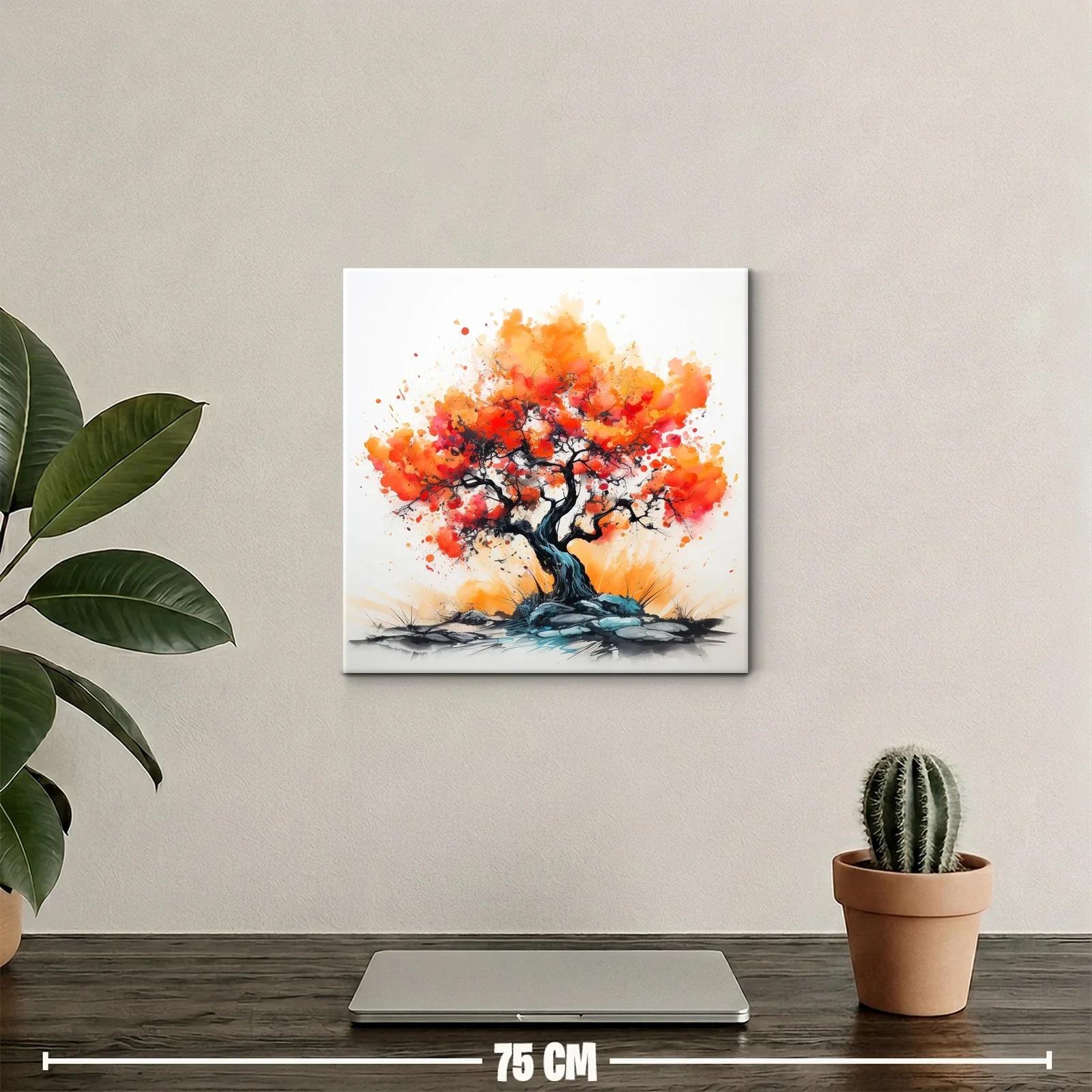 Árbol vibrante con tonos cálidos y energía dinámica — miniatura 2