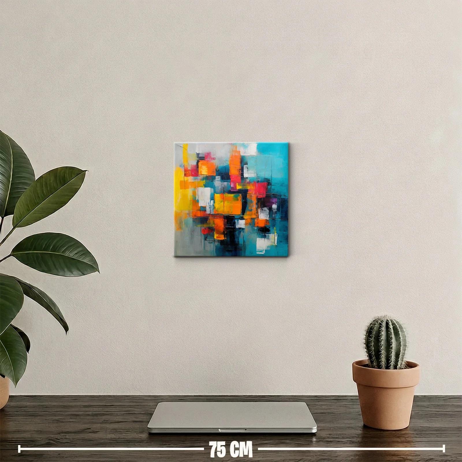 Composición abstracta con tonos vibrantes y contrastes intensos — miniatura 2