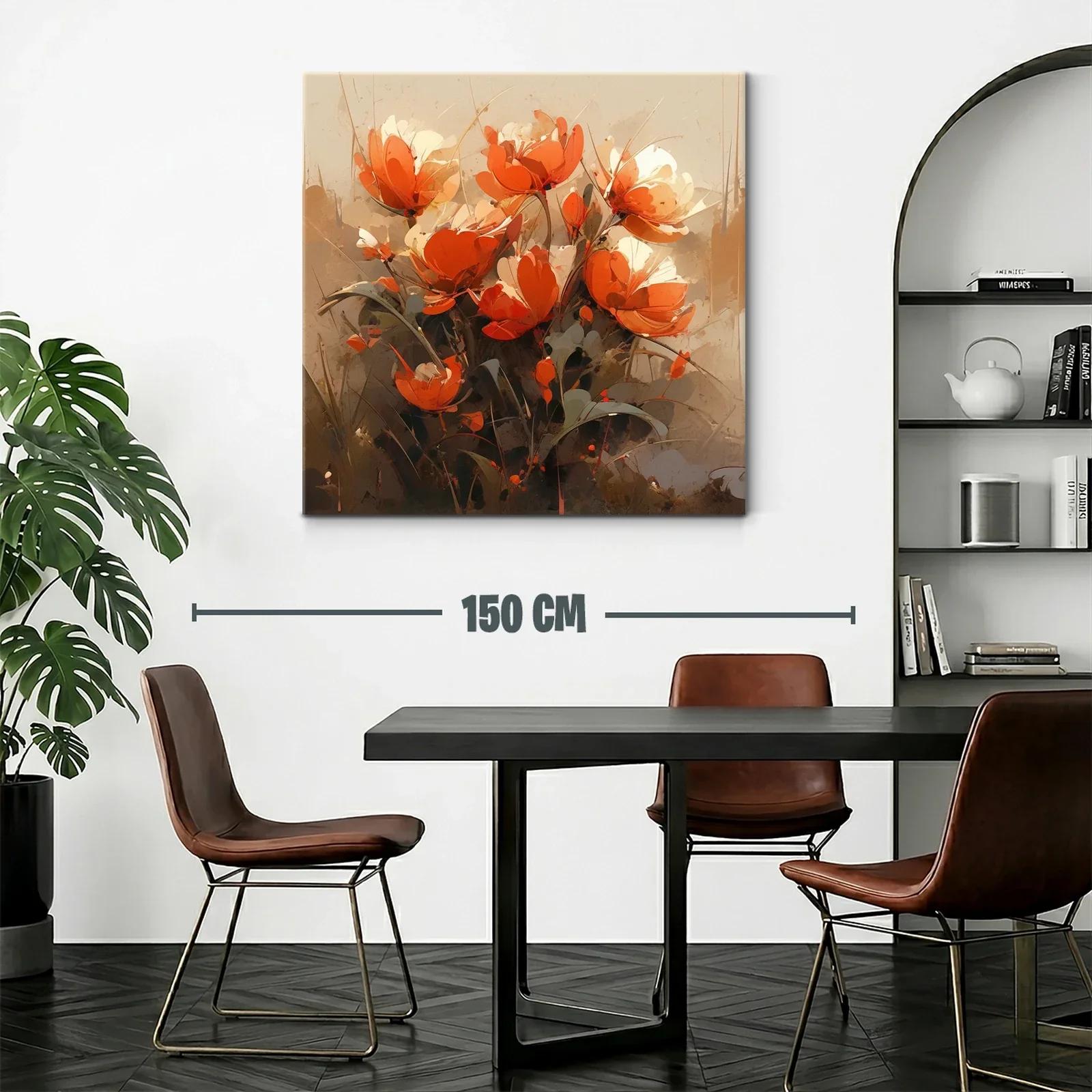 Bouquet de flores vibrantes en tonos cálidos y tierra — miniatura 2