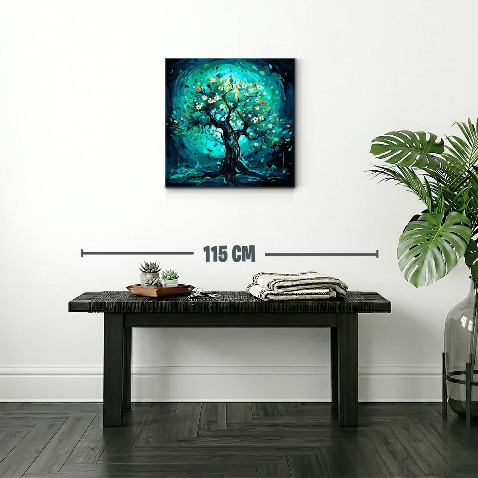 Árbol floreciente en tonos vibrantes y armoniosos — miniatura 2