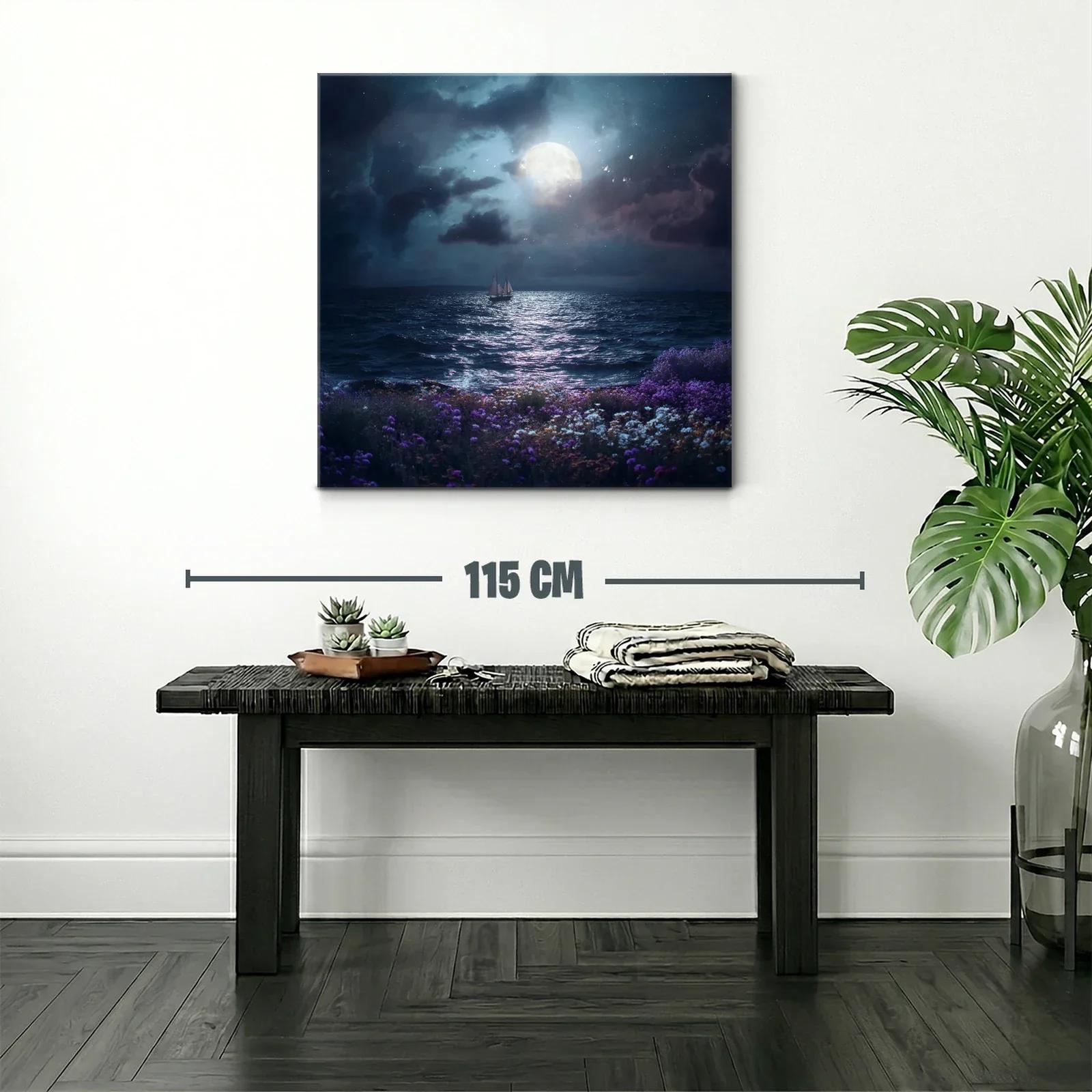 Navegando bajo la luna en calma nocturna — miniatura 2