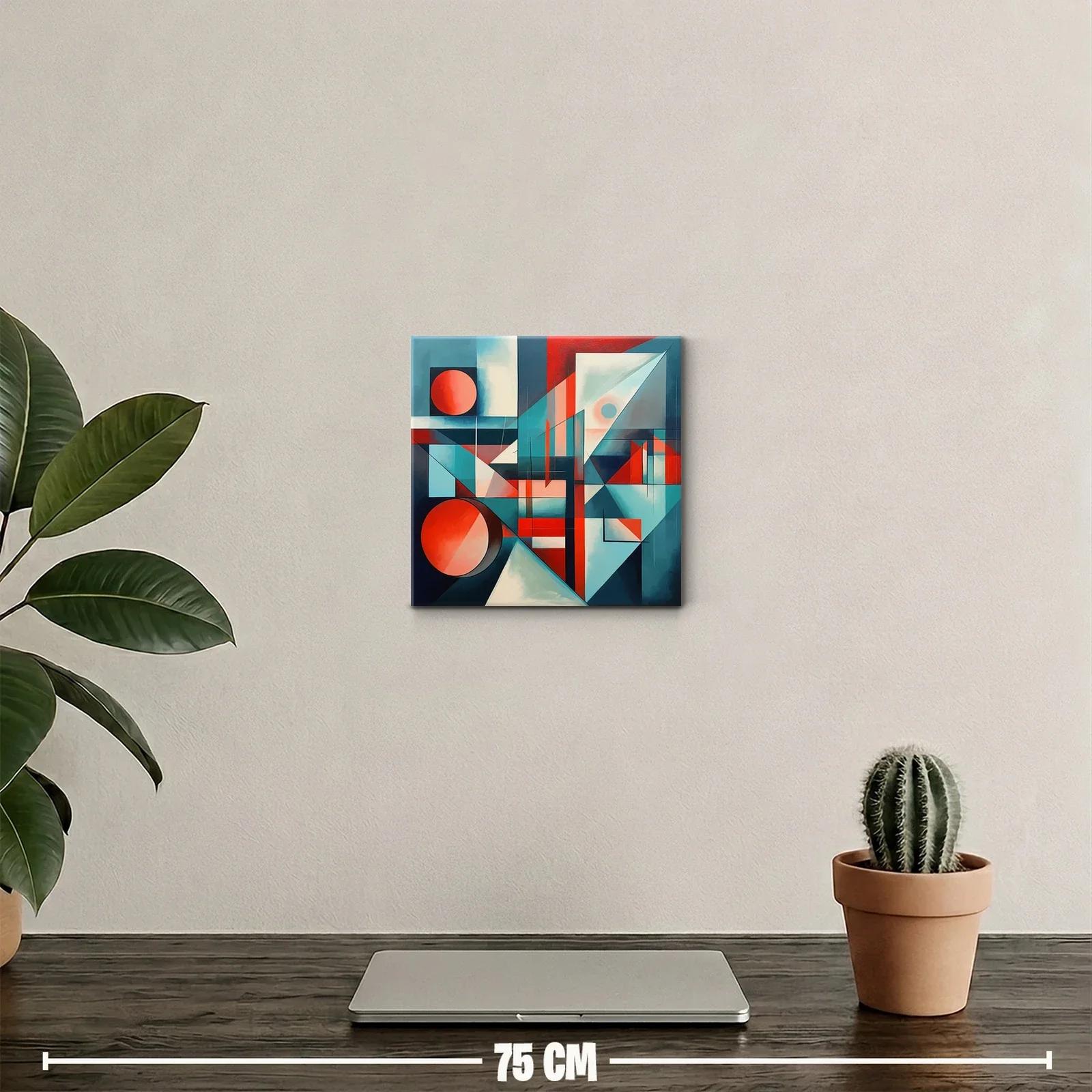 Composición geométrica con tonos vibrantes y contrastes — miniatura 2