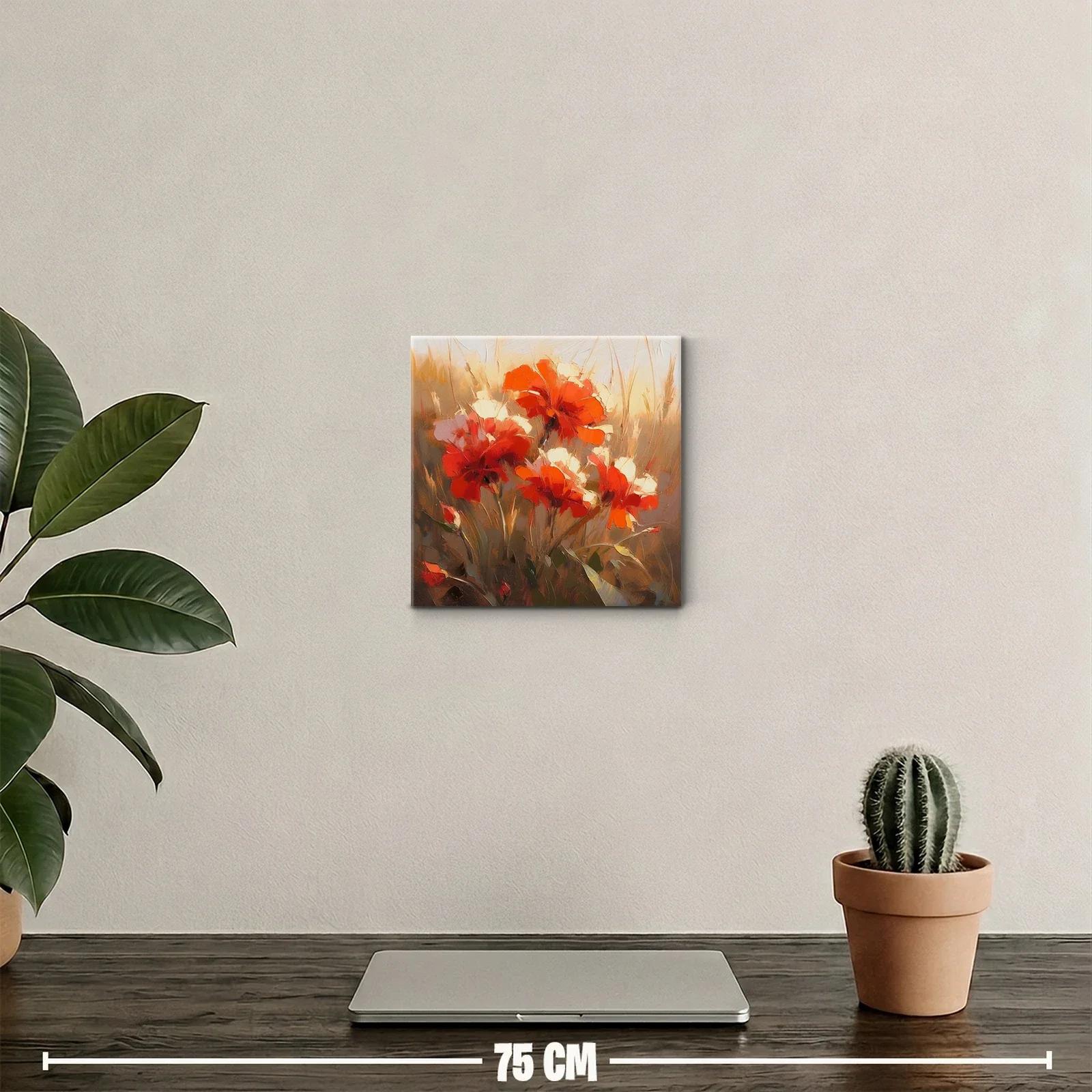 Ramo de flores rojas con toque de luz cálida — miniatura 2